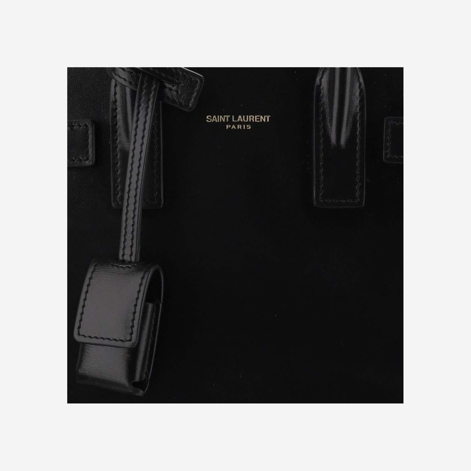 SAC DE JOUR NANO IN PELLE LISCIA 392035 02G9W1000 SAINT LAURENT