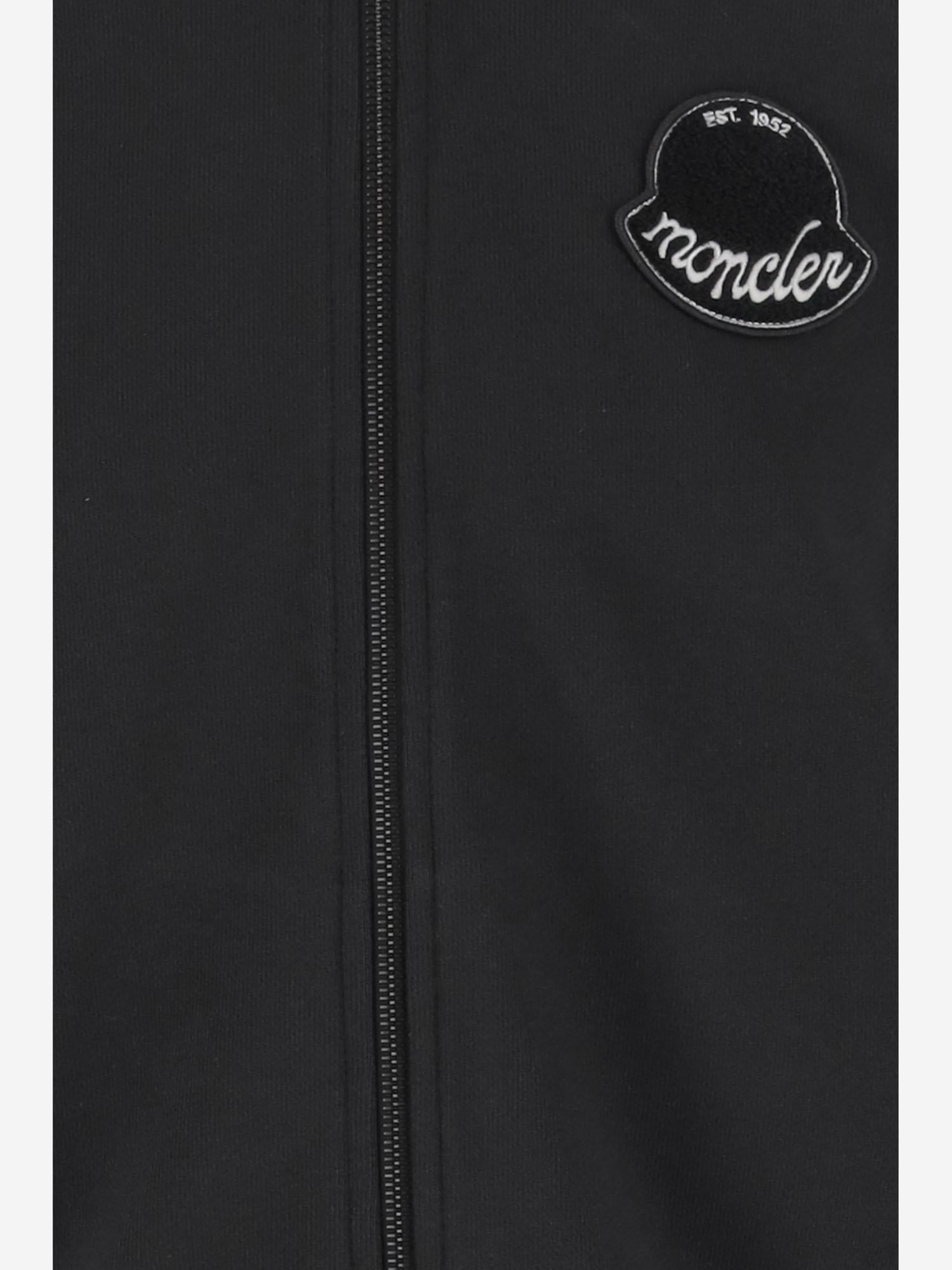 FELPA IN COTONE CON LOGO 8G00023 89AZU998 MONCLER