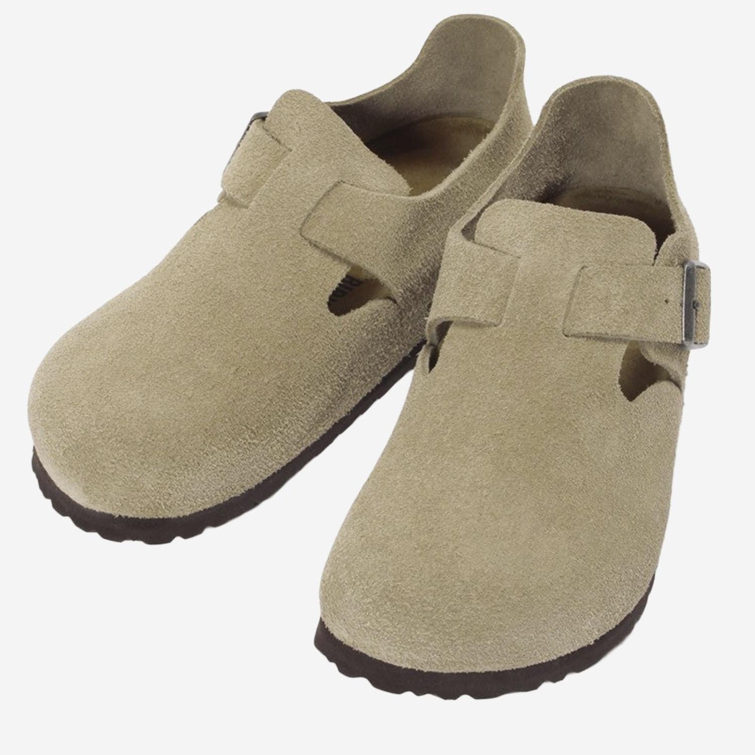 MULES LONDON IN PELLE SCAMOSCIATA 1010504 TAUPE BIRKENSTOCK