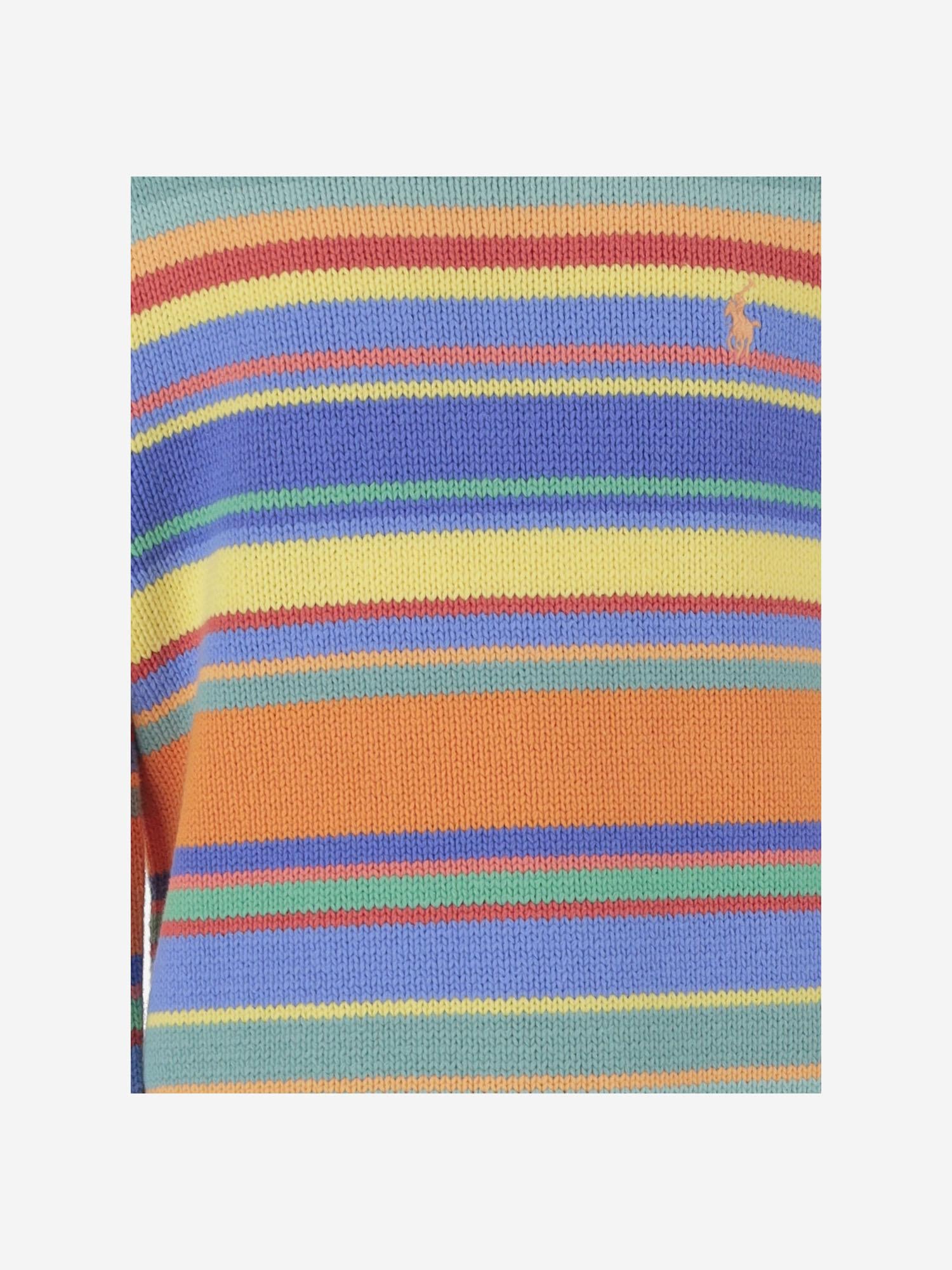 Maglione in cotone con motivo a righe 323962913 001 POLO RALPH LAUREN KIDS