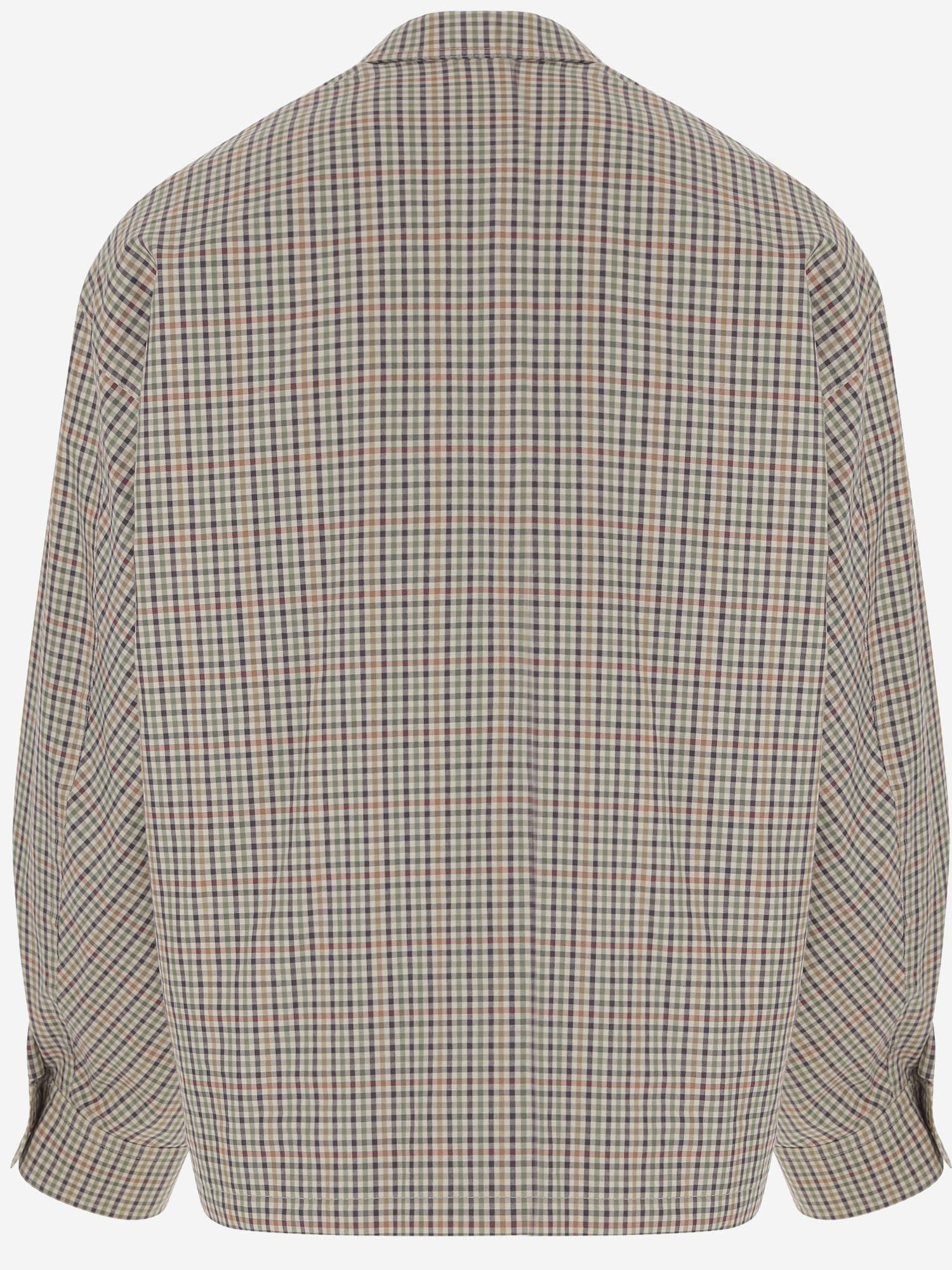 CAMICIA IN COTONE CON MOTIVO A QUADRI 839191 TSM207778 BALENCIAGA