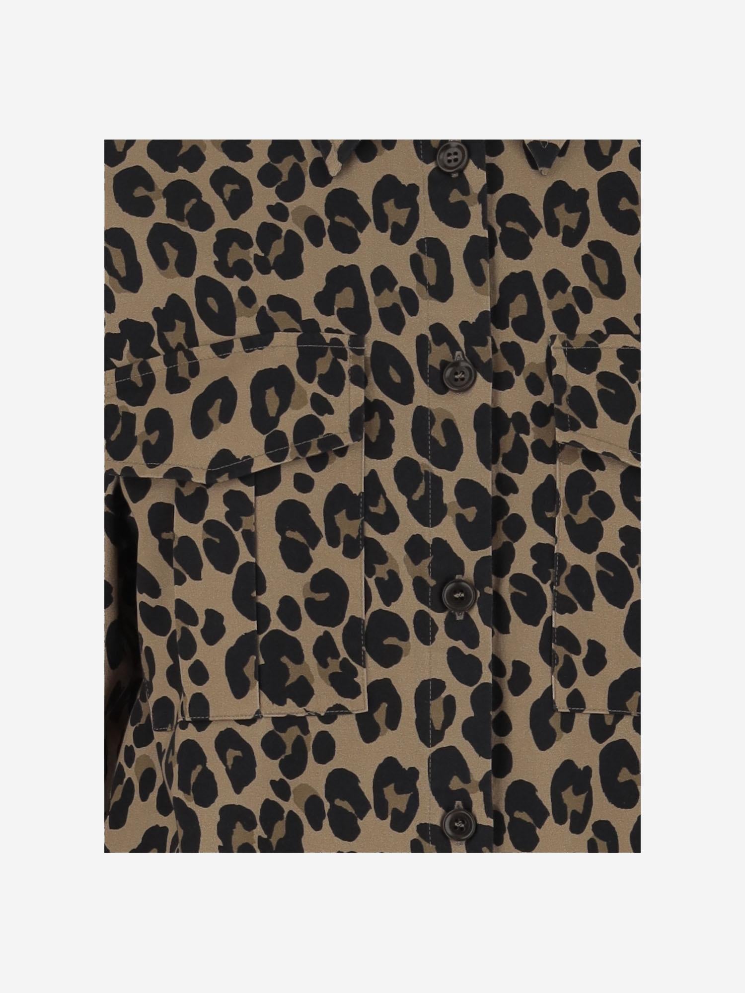 CAMICIA IN COTONE STRETCH LEOPARDATA 5489L110 60226 ASPESI