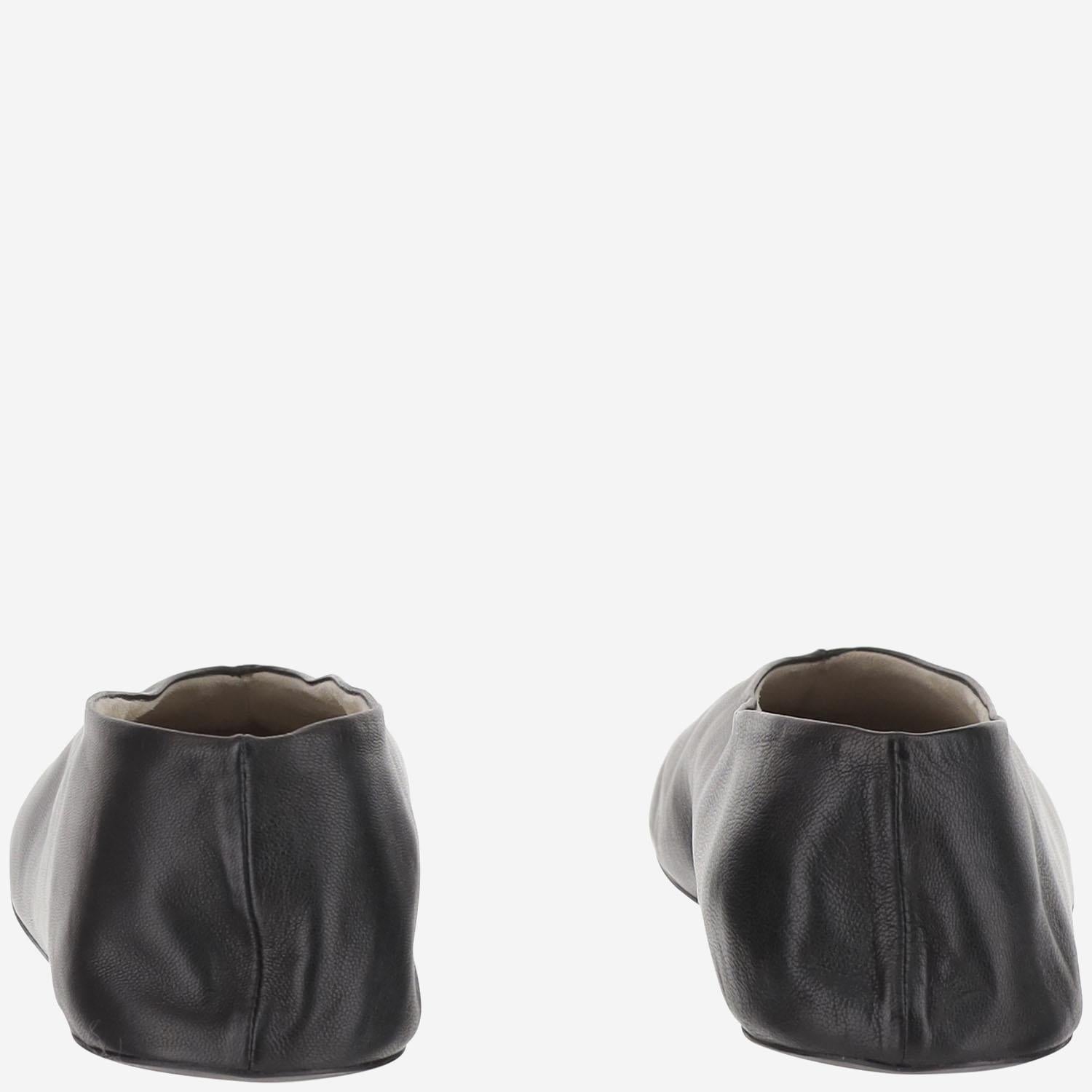 BALLERINE STELLA MULES IN PELLE F1638N66 BLK THE ROW