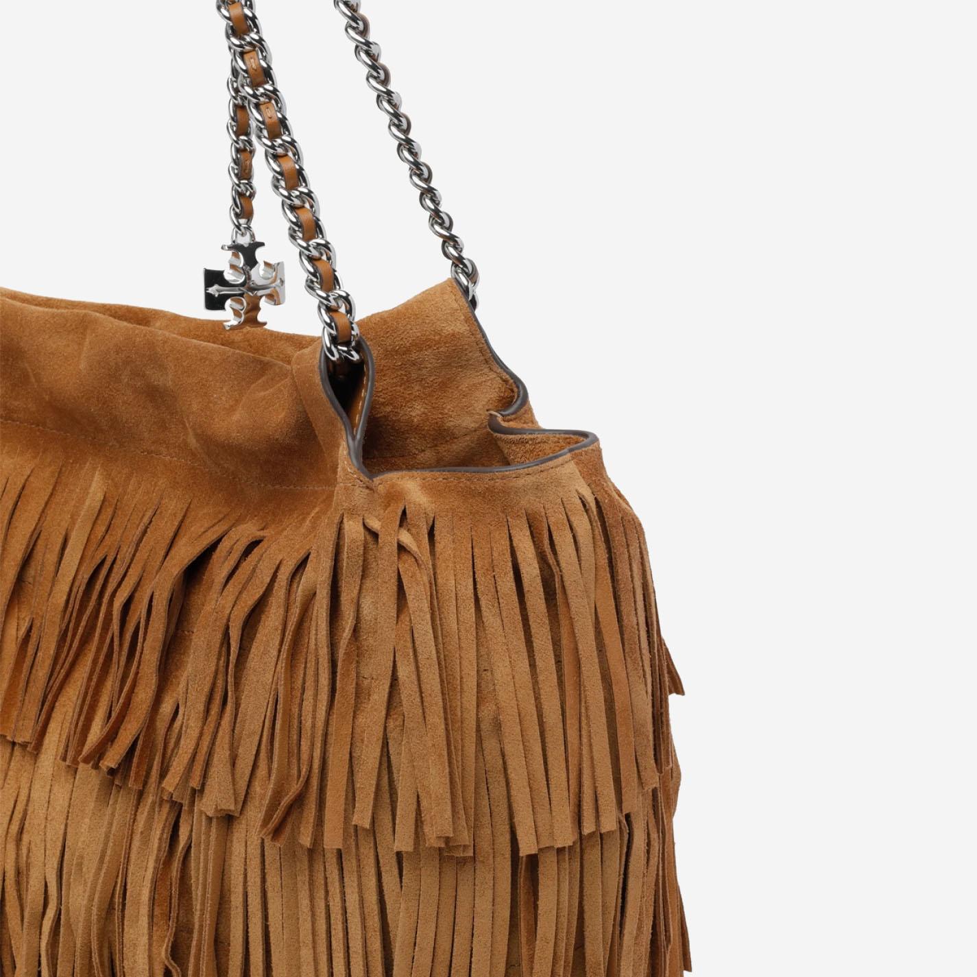 Borsa Fleming Hobo in pelle scamosciata 174294 200 TORY BURCH