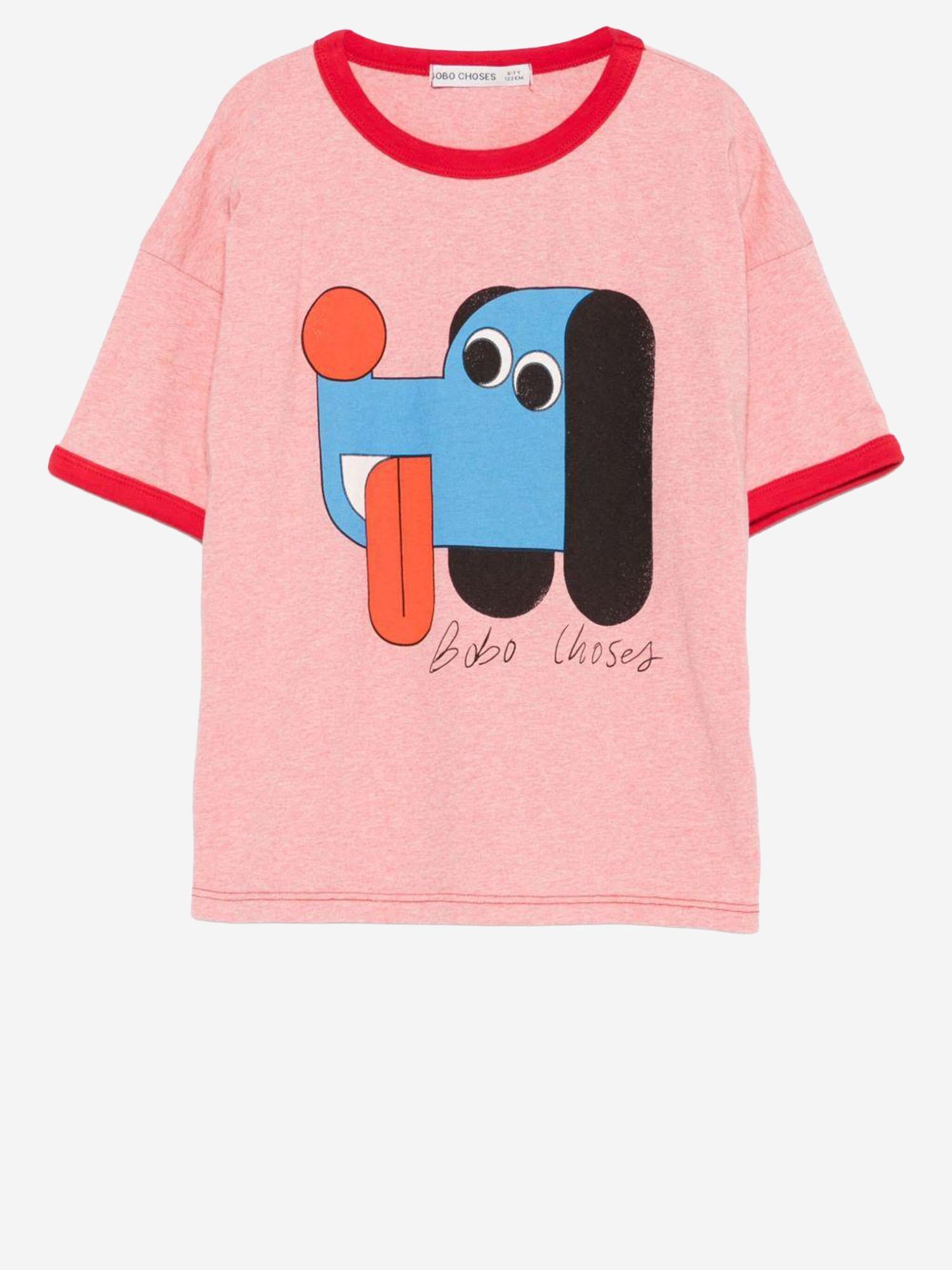 T-SHIRT IN COTONE CON STAMPA B225AC002 BOBO CHOSES