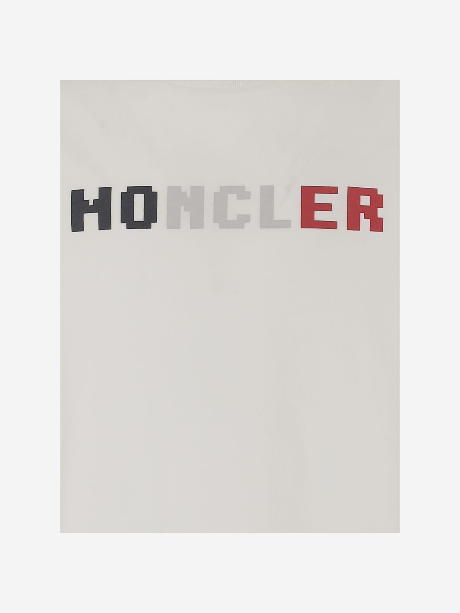 T-SHIRT IN COTONE CON LOGO 8C0000489AFV 034 MONCLER ENFANTS