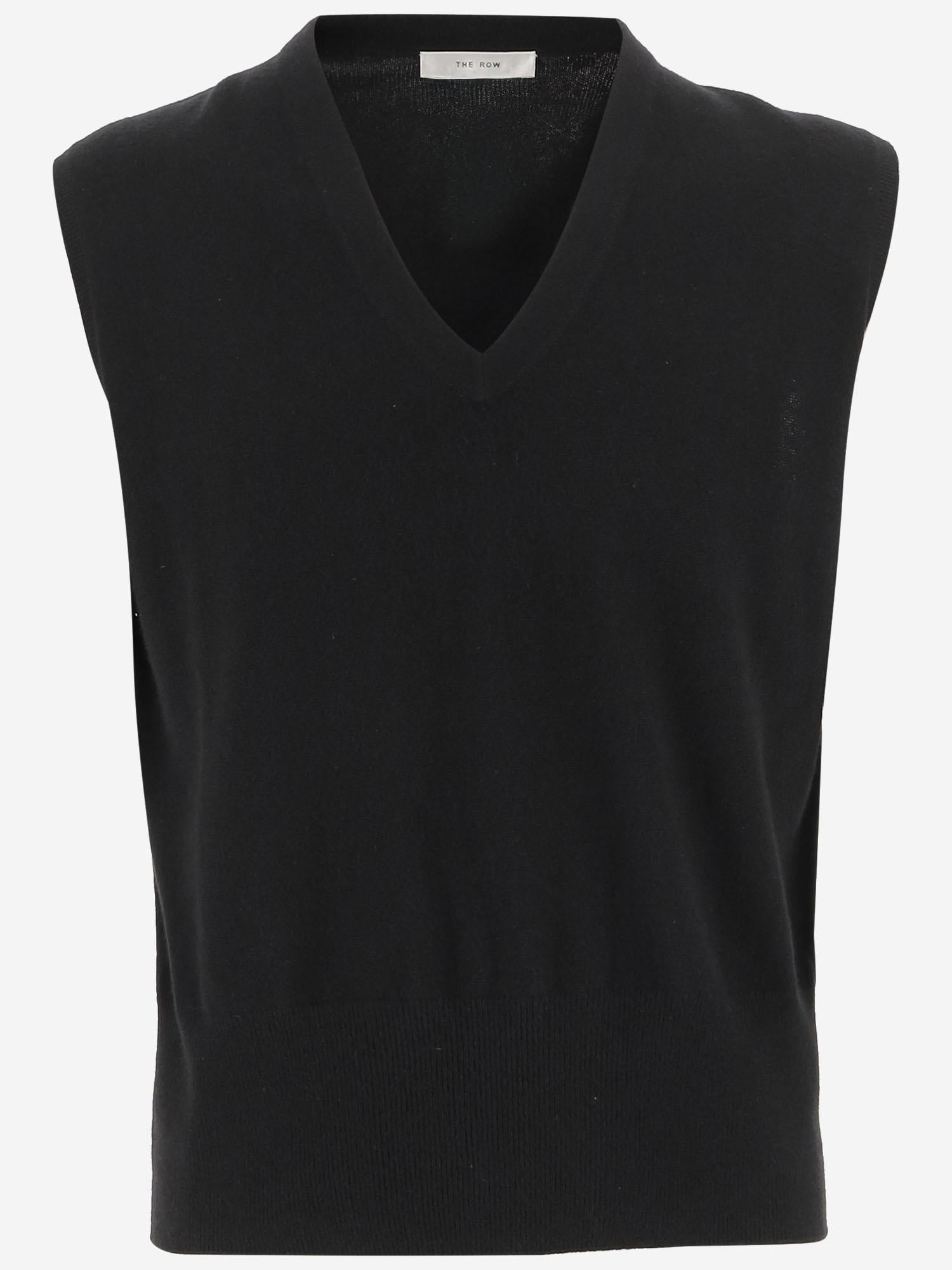 TOP LEVI IN CASHMERE 10036Y556 BLK THE ROW