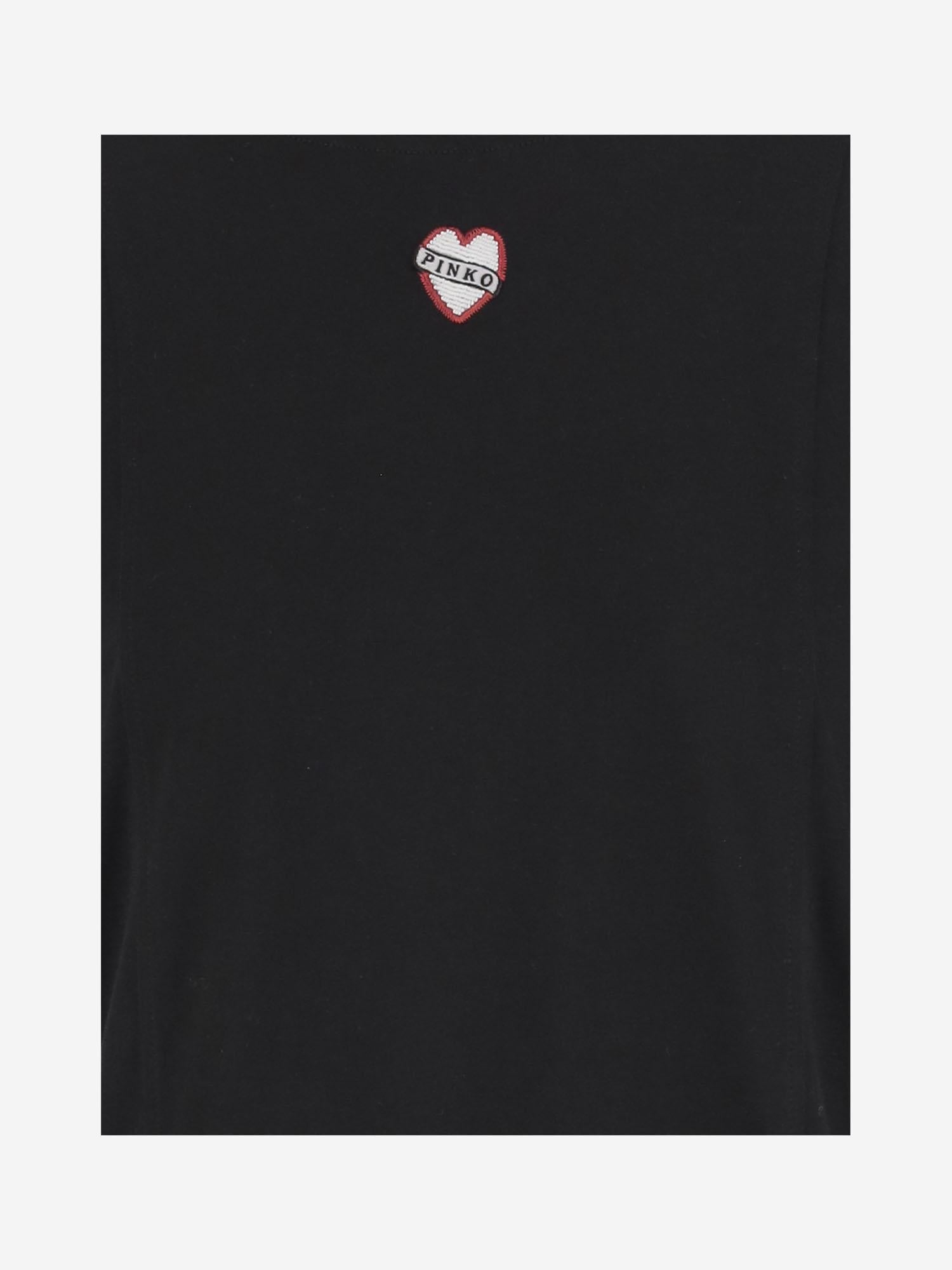 T-SHIRT IN COTONE CON LOGO 105665 A2IBZ99 PINKO