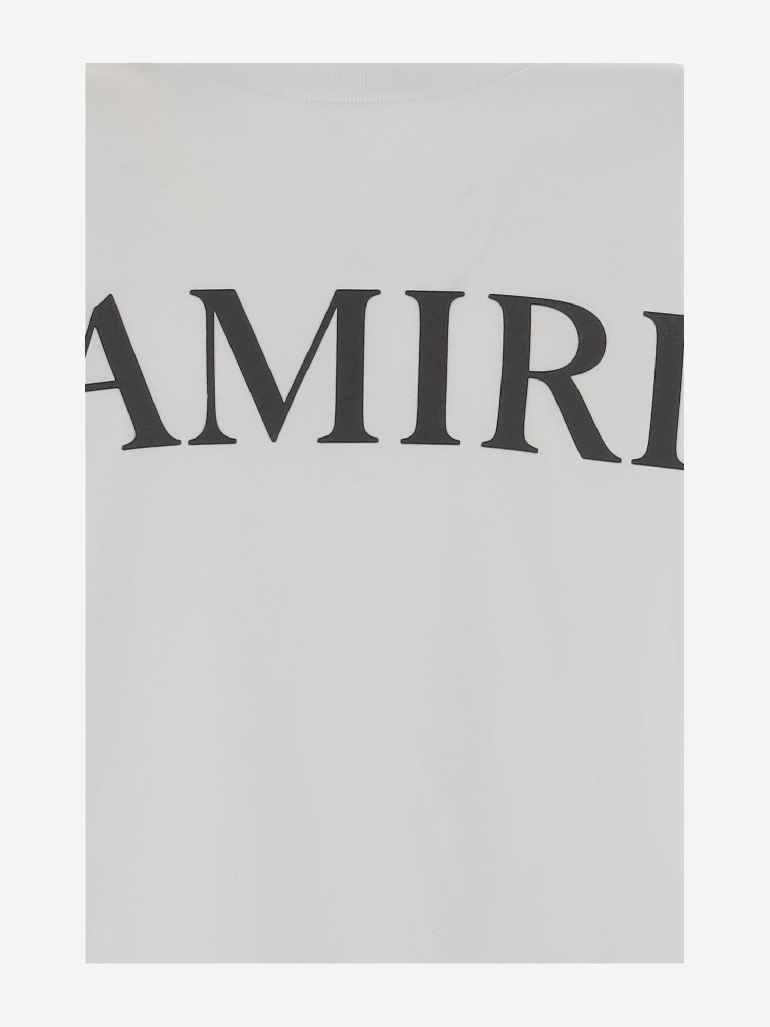 T-SHIRT IN COTONE CON STAMPA LOGO AKJYTE 1013White AMIRI KIDS