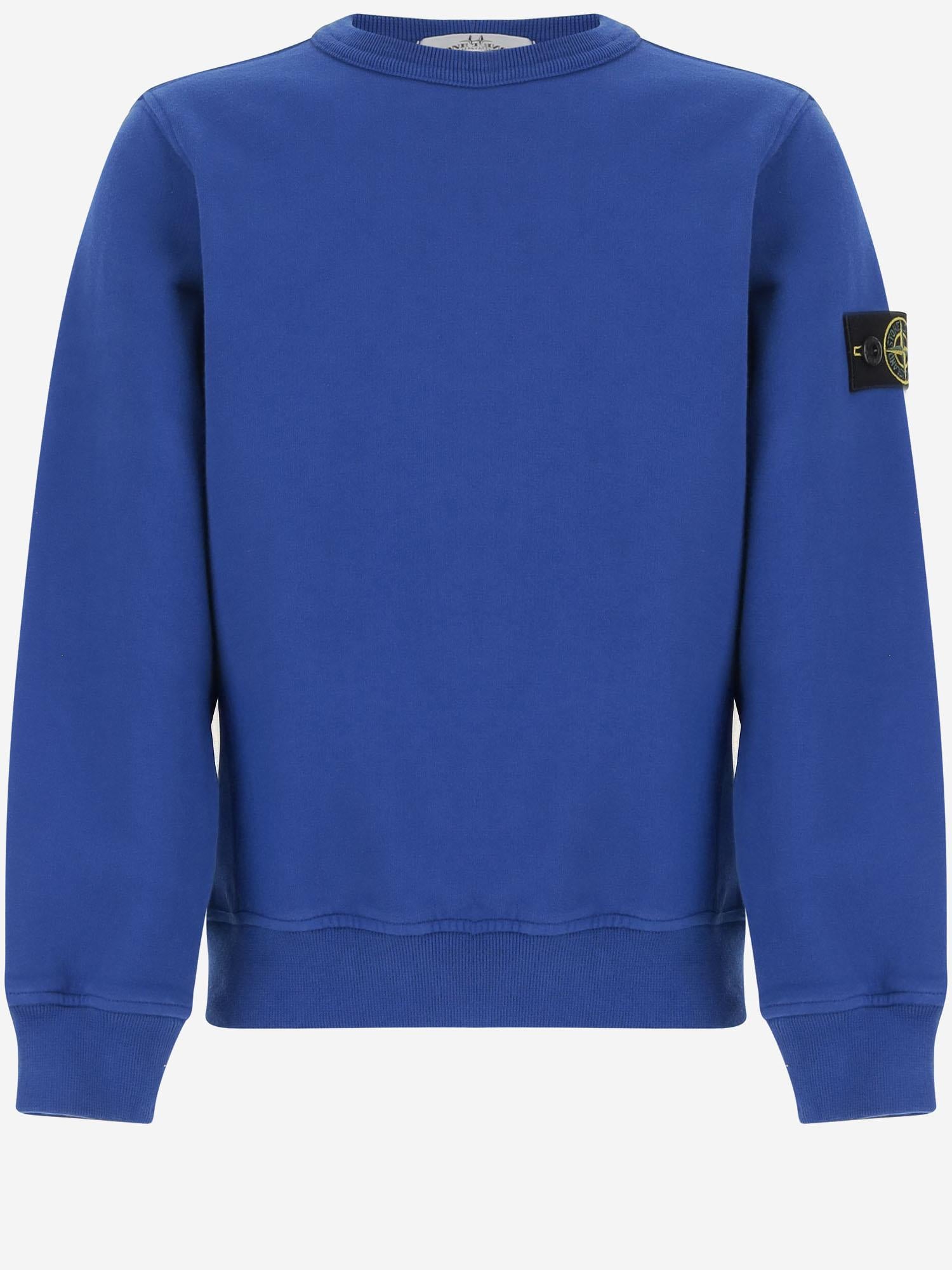 FELPA IN COTONE STRETCH CON LOGO 6100001 S0A20V0022 STONE ISLAND KIDS