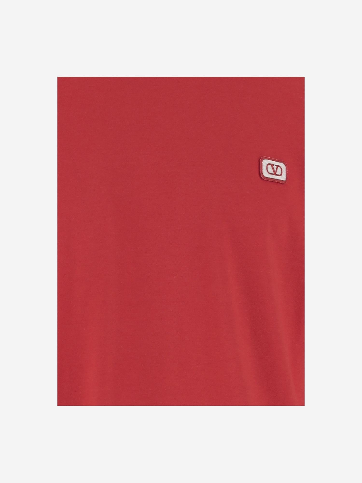 T-SHIRT IN COTONE CON LOGO 7V3MG10V AQ8157 VALENTINO