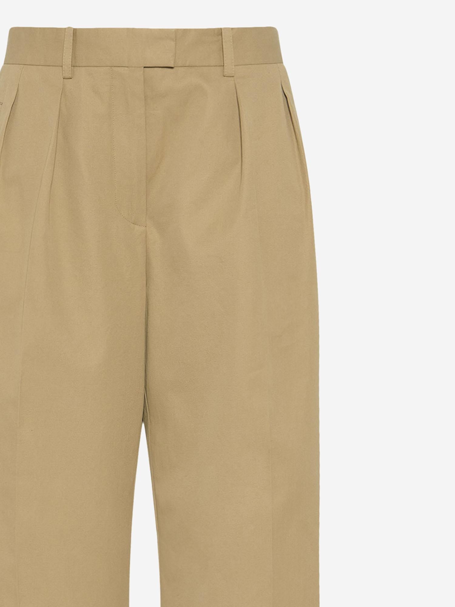 PANTALONI IN COTONE E CASHMERE 8884W3670 BEI THE ROW