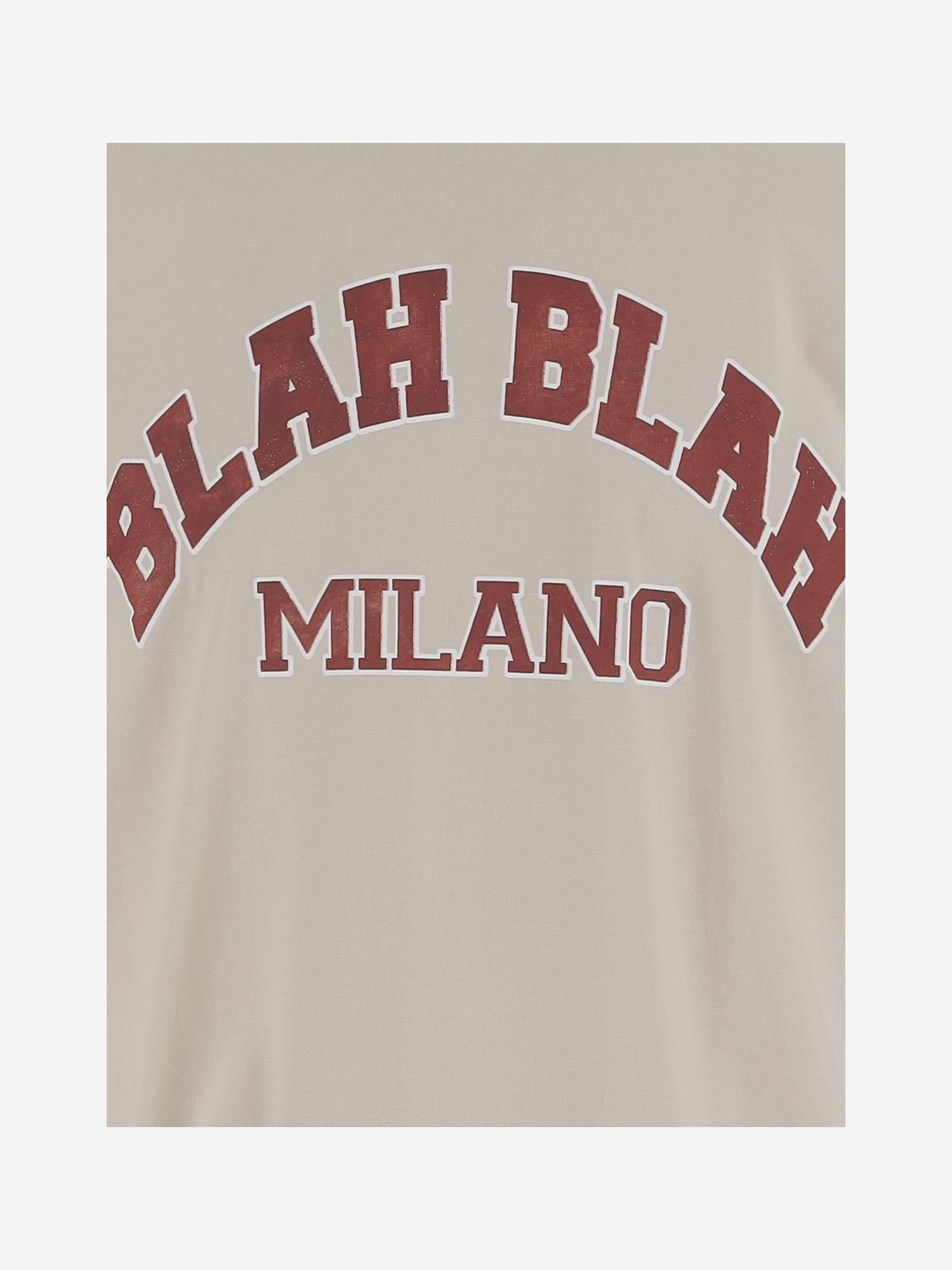 T-SHIRT IN COTONE CON STAMPA BSMCCBLAH BONE BLACK SCORE