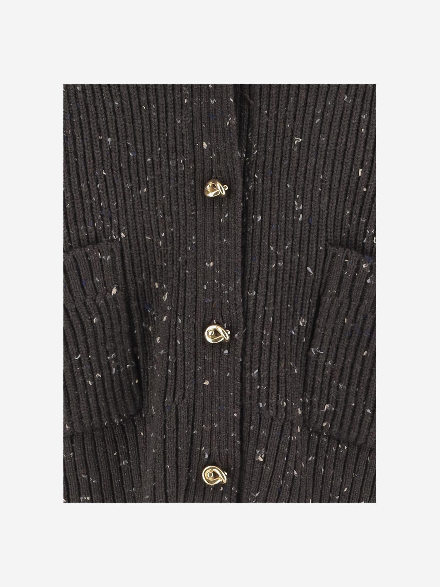 Cardigan in lana a coste 838107 V5LV02113 BOTTEGA VENETA
