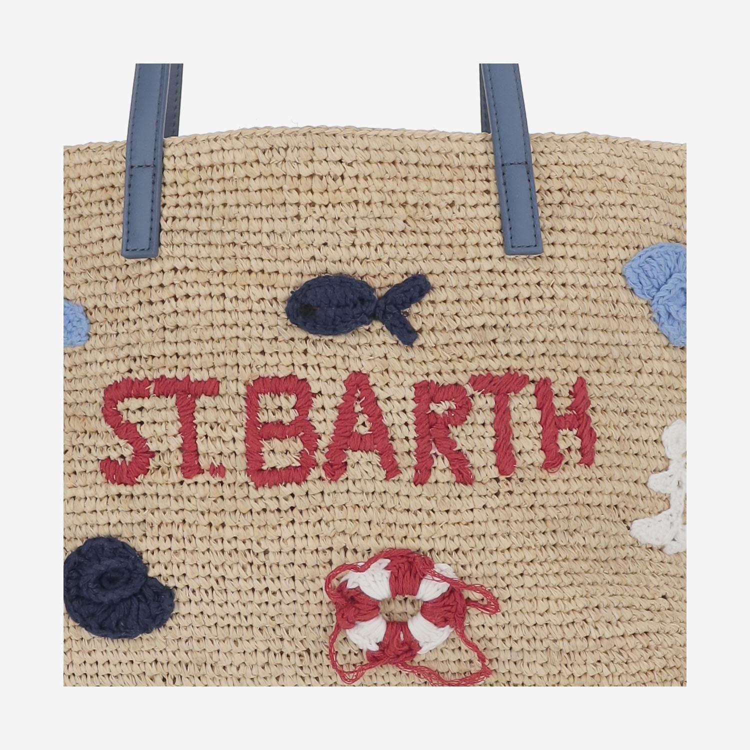 BORSA IN MISTO RAFIA CON MOTIVO SPIAGGIA RAFC002 01325H MC2 SAINT BARTH