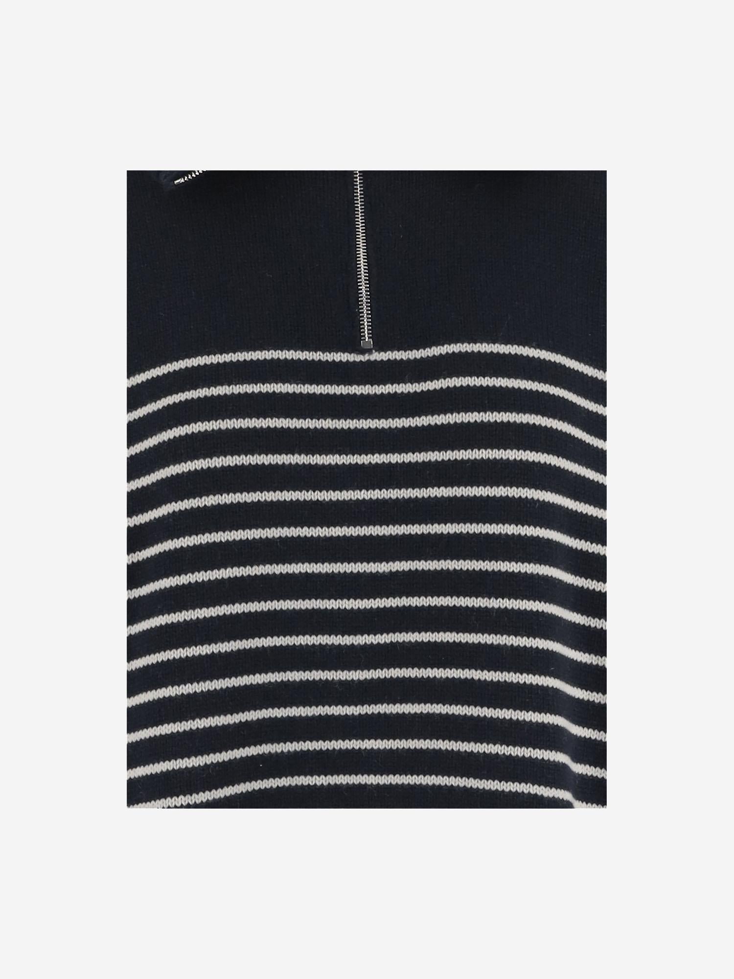 MAGLIONE IN CASHMERE CON MOTIVO A RIGHE MMLB52 18BJF022X MIU MIU