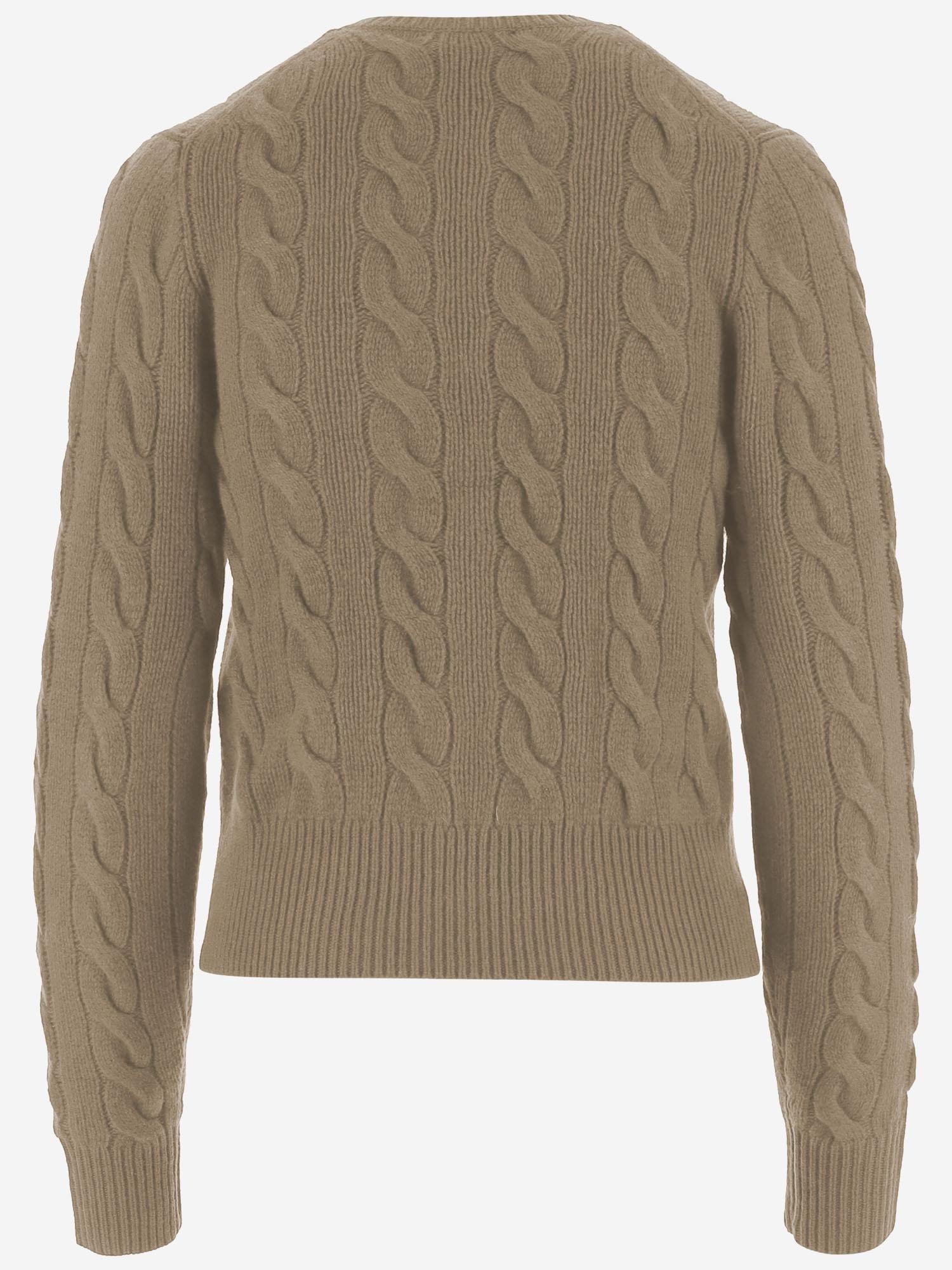 CARDIGAN IN LANA E CASHMERE CON LOGO 211972104 001 POLO RALPH LAUREN