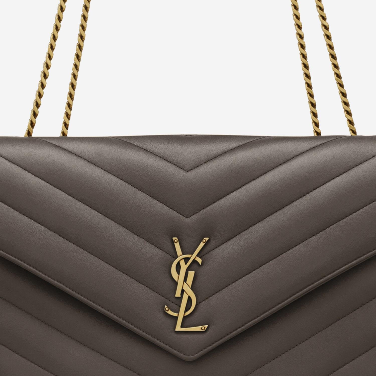 LOULOU LARGE IN PELLE DI AGNELLO TRAPUNTATA 803541 AAEAX1997 SAINT LAURENT