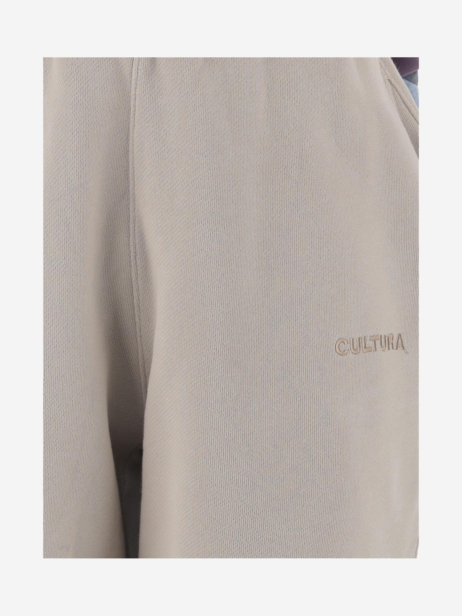 PANTALONI CORTI IN COTONE CON LOGO A043 SAND CULTURA