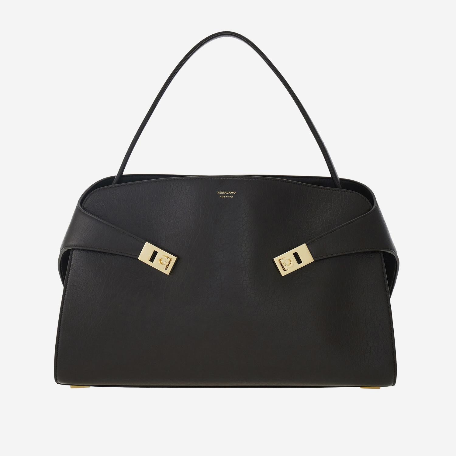 BORSA A SPALLA HUG 219816 021TESTADIMORONERO SALVATORE FERRAGAMO