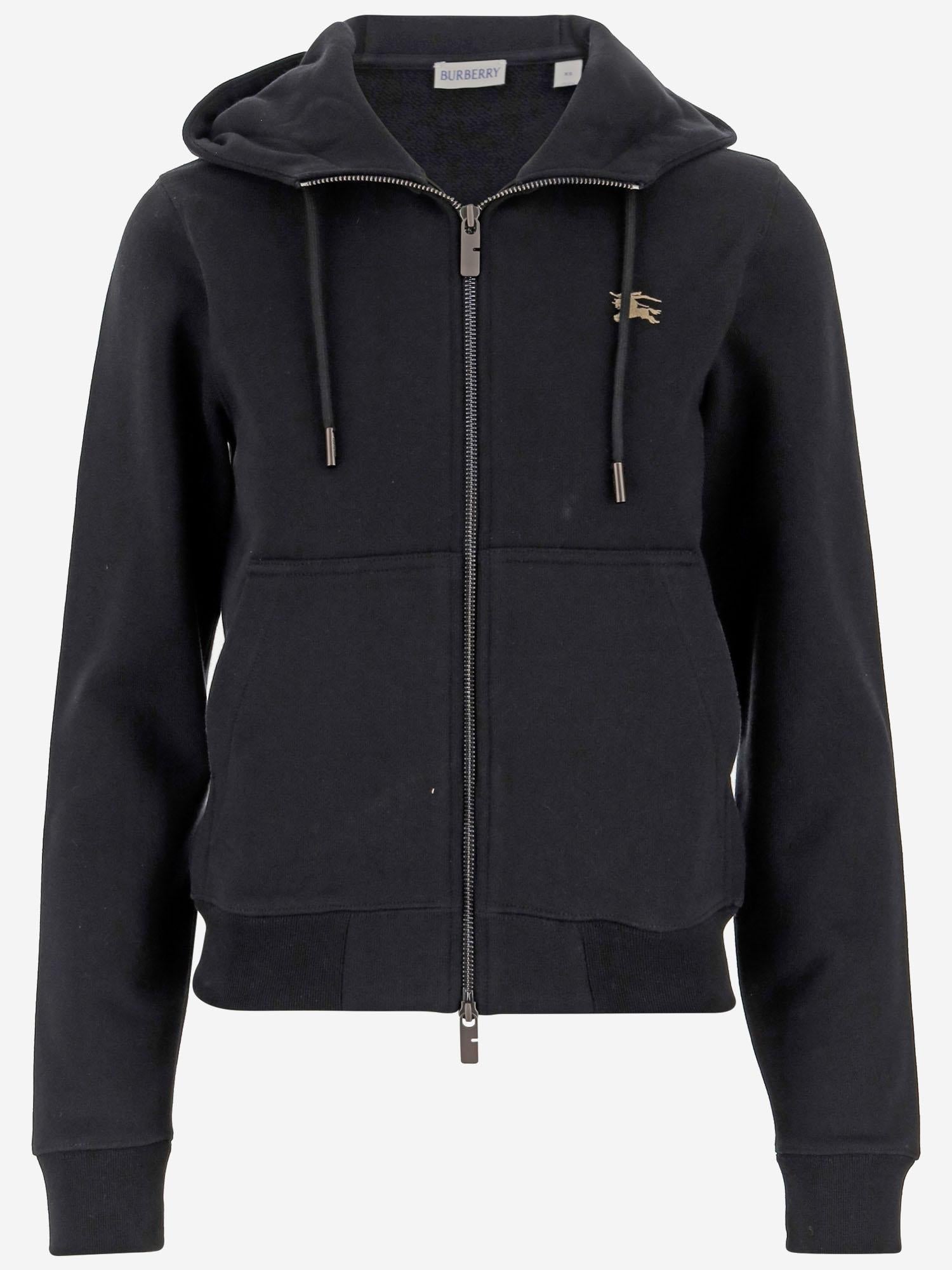 FELPA IN COTONE CON LOGO 8111669 BLACK BURBERRY
