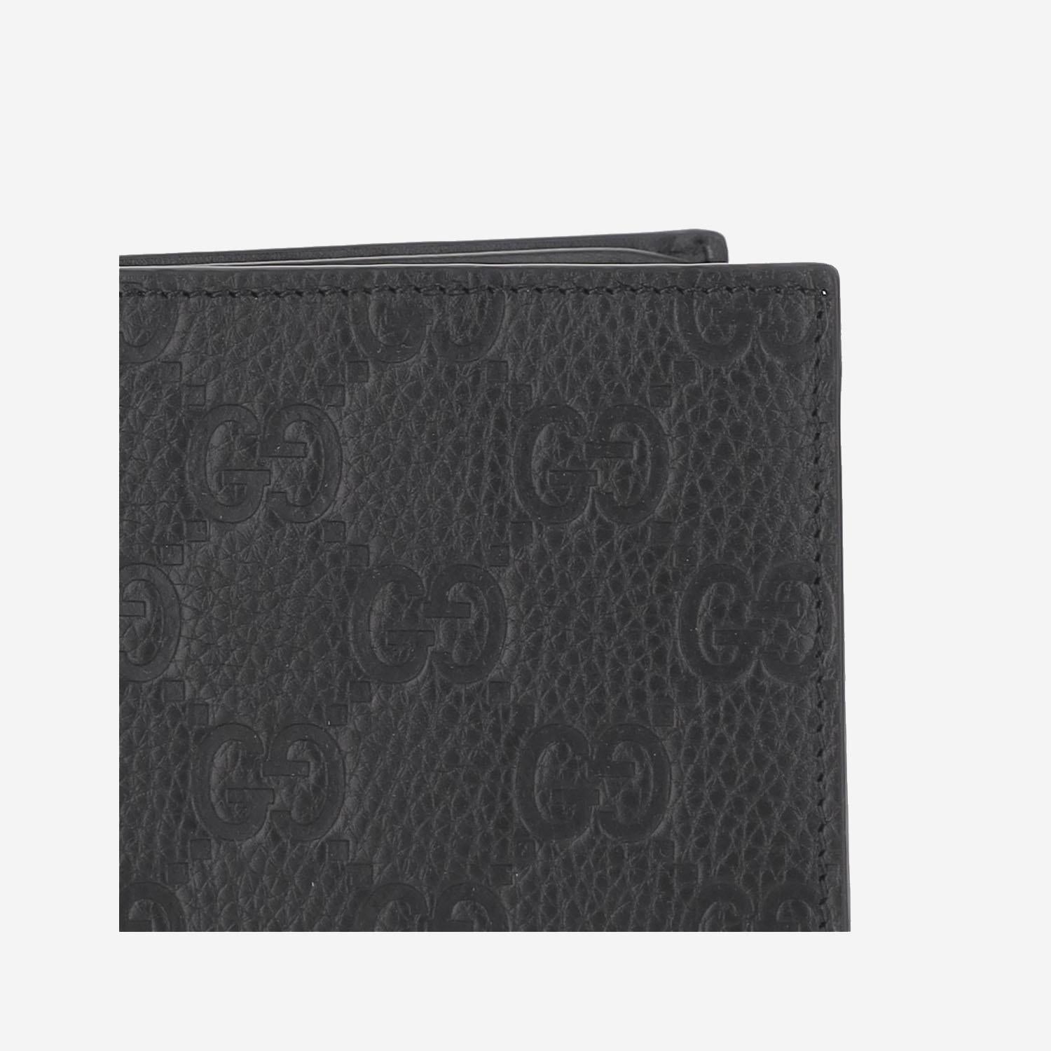 Portafoglio bi-fold in pelle GG 835001 AAE1T1000 GUCCI