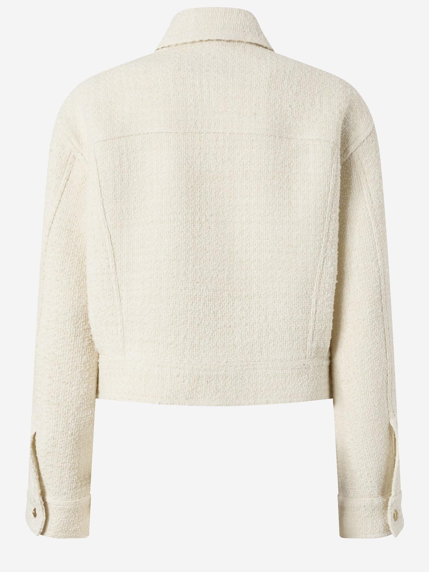 Giacca trucker in bouclé di cotone e lana 105819 A2VJZ05 PINKO