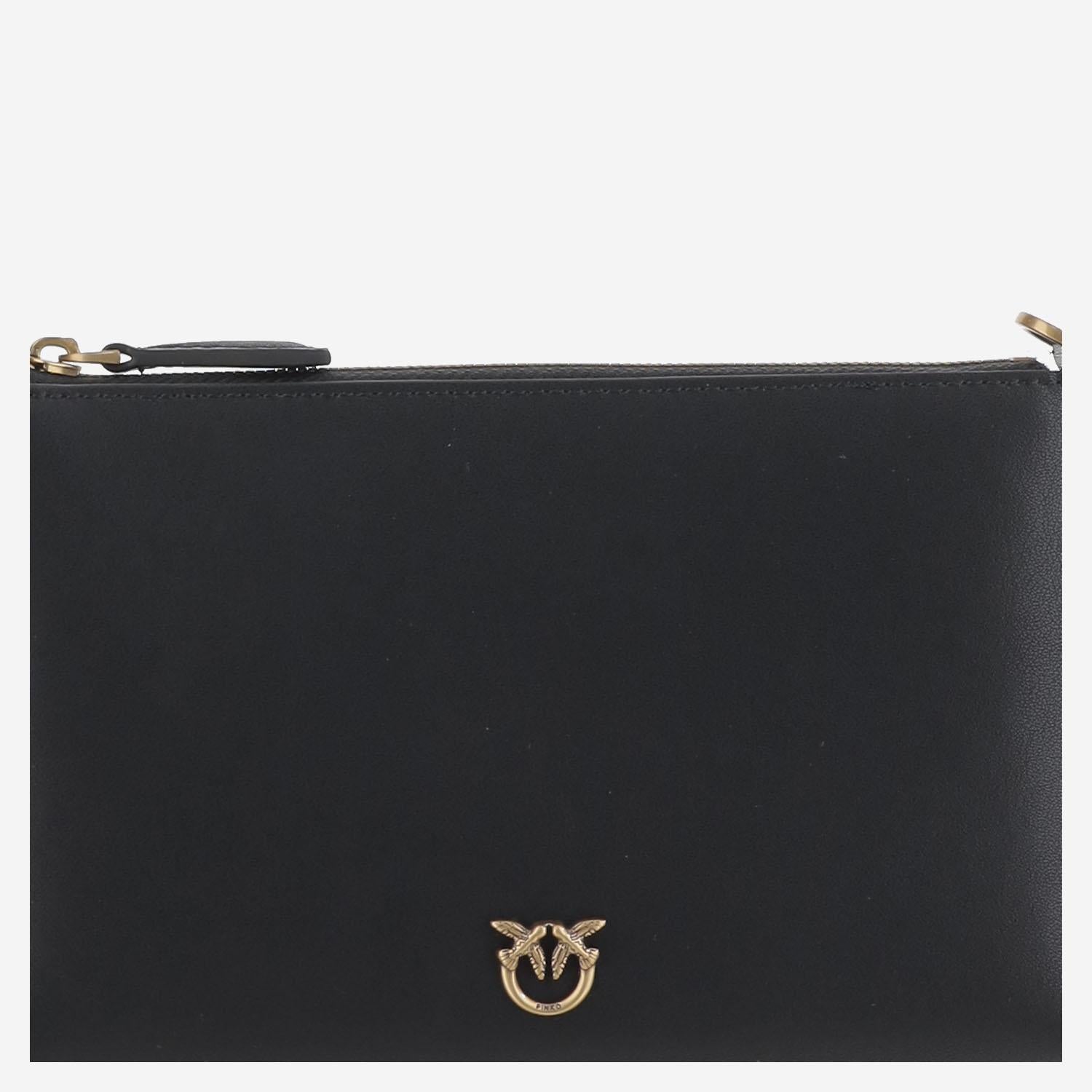POCHETTE IN PELLE CON LOGO 104277 A0F1Z99Q PINKO
