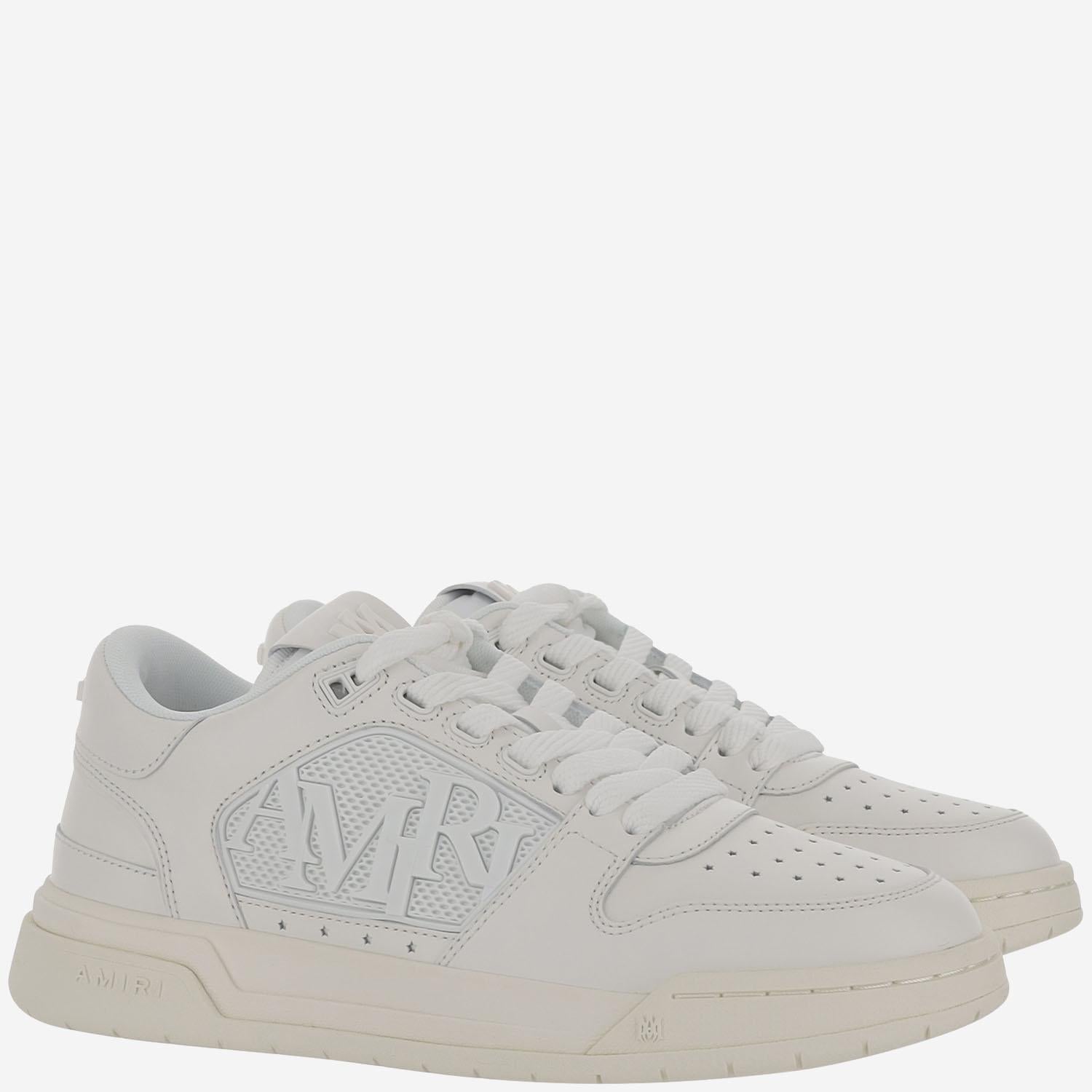 SNEAKERS IN PELLE CON LOGO AMFOSR 1158White AMIRI