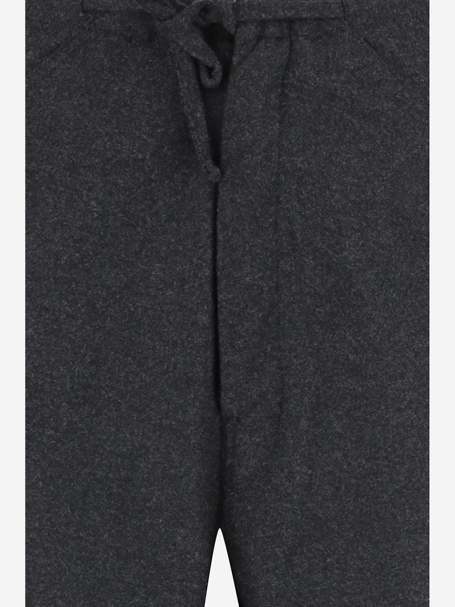 PANTALONI OVERSIZE IN LANA CON COULISSE WTR42 FAW020075 DARKPARK