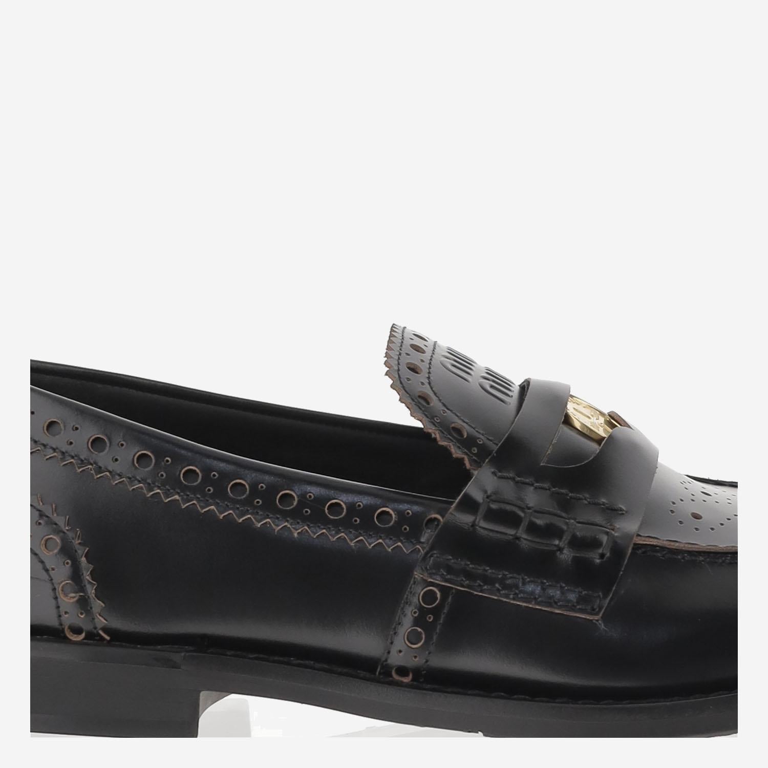 MOCASSINI IN PELLE 5D506E 070F0002 MIU MIU