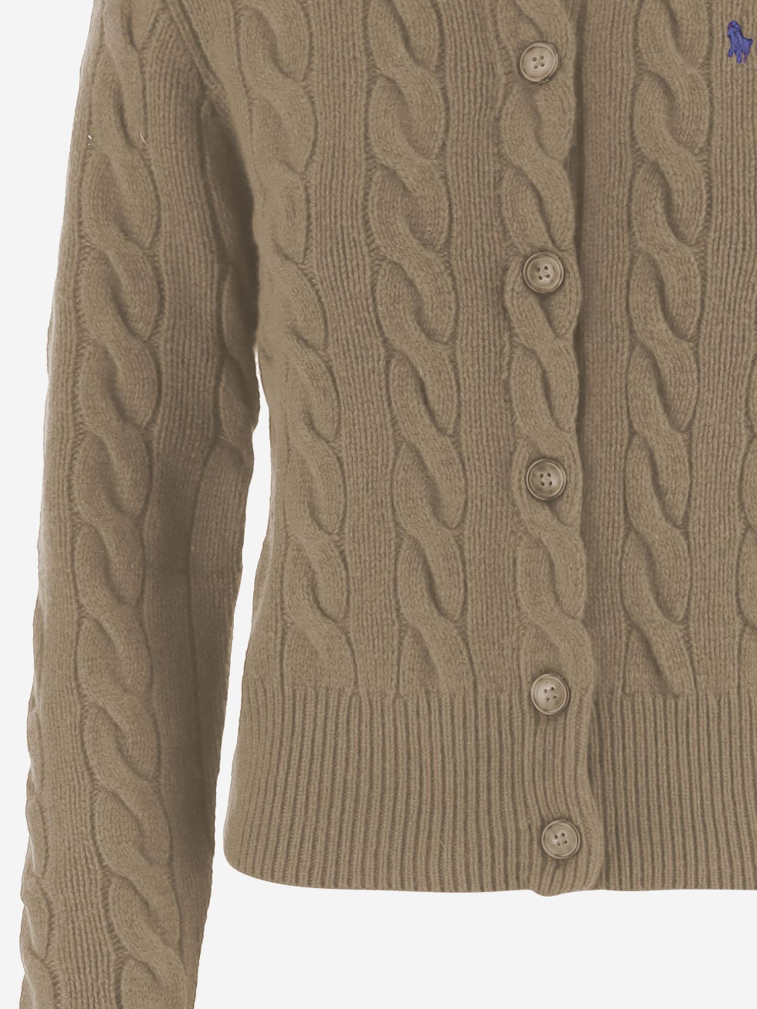CARDIGAN IN LANA E CASHMERE CON LOGO 211972104 001 POLO RALPH LAUREN