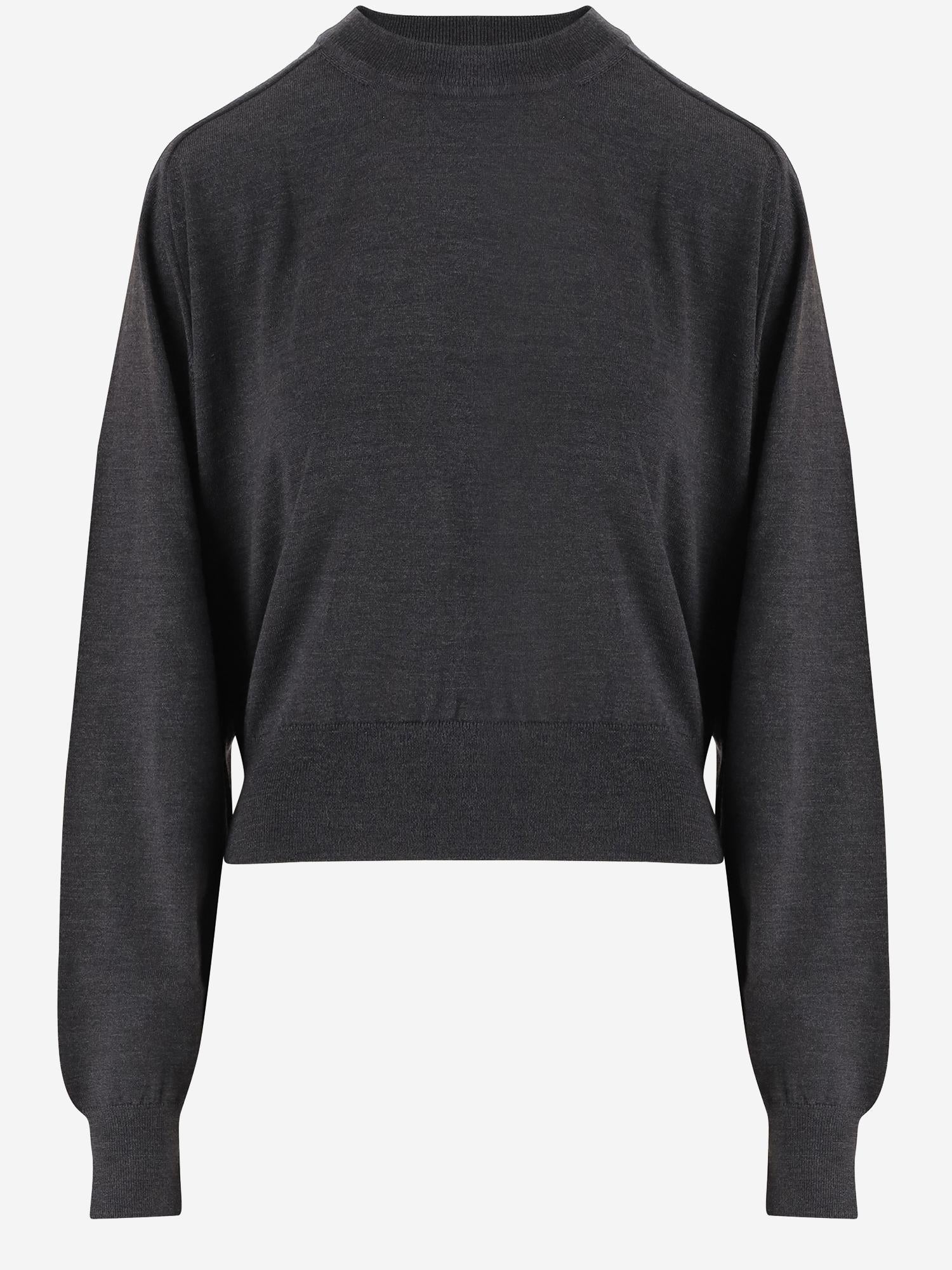 MAGLIONE IN LANA MERINO CON RICAMO LOGO SWW00632AK00299 970 JACQUEMUS