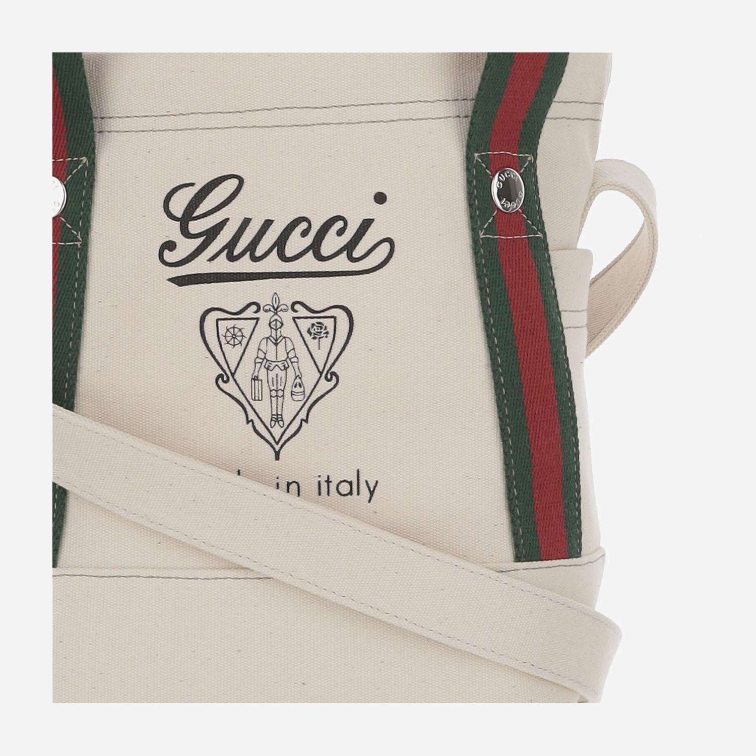 Borsa in tessuto stampato misura media con dettaglio Web 820999 FAD789042 GUCCI