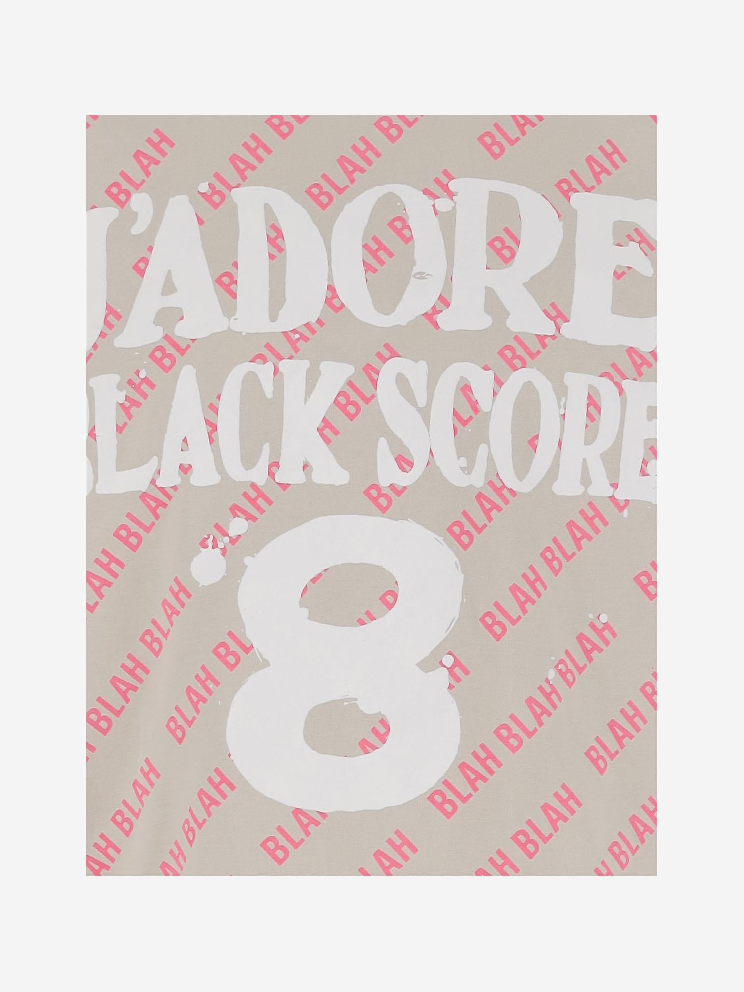 T-SHIRT IN COTONE CON STAMPA BSMCCBLAHPATTERNPINK BONE BLACK SCORE