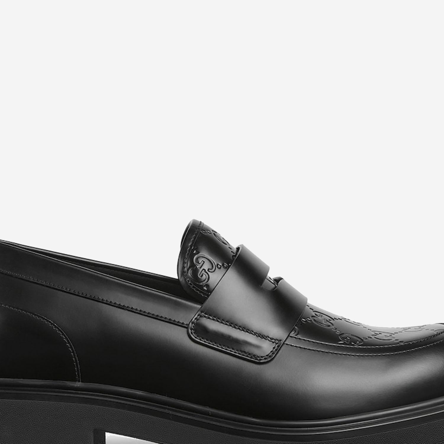 Mocassino con dettaglio GG 840267 AAE8P1000 GUCCI