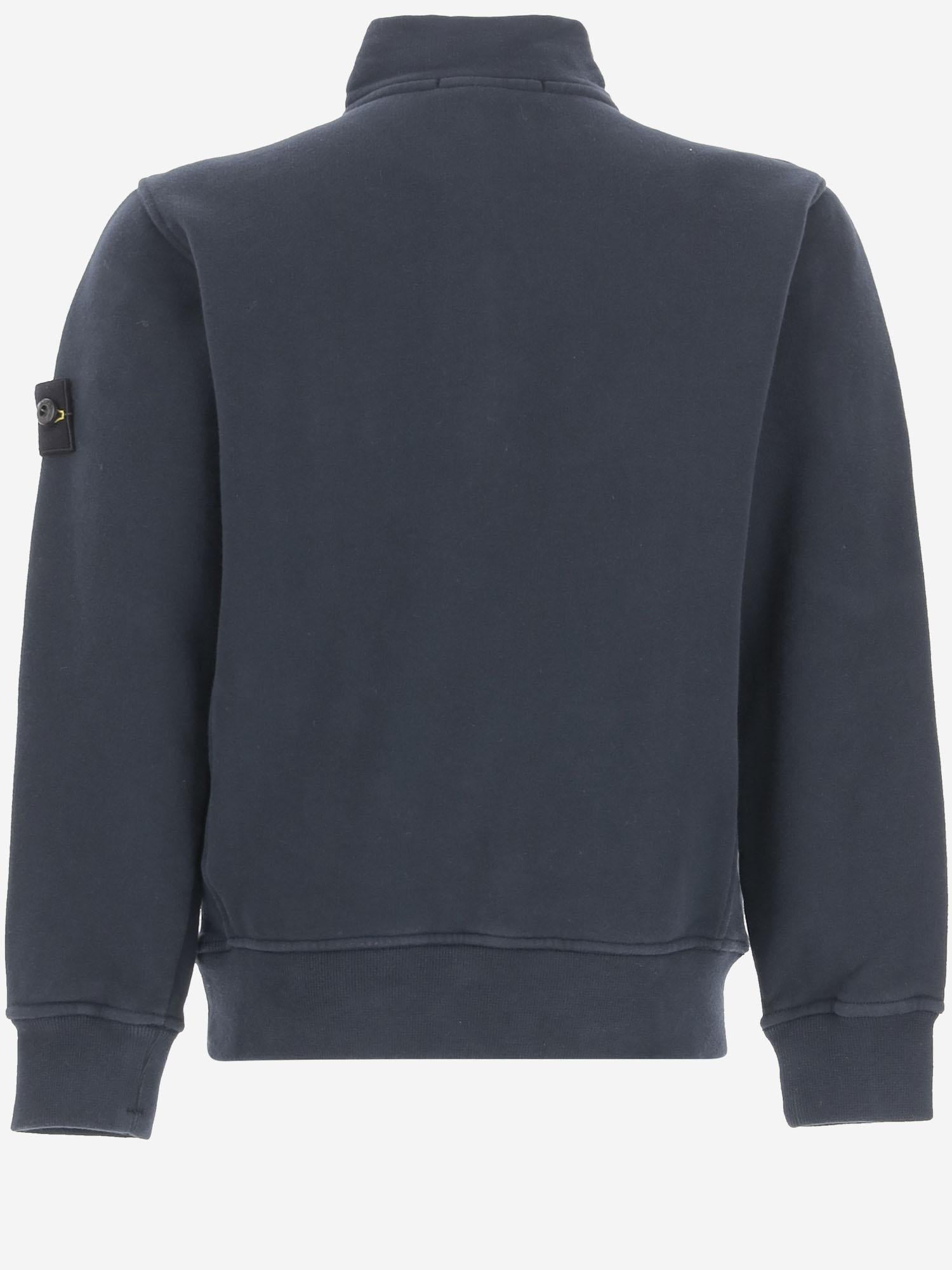 FELPA IN COTONE CON LOGO 6100012 S0A20V0020 STONE ISLAND KIDS