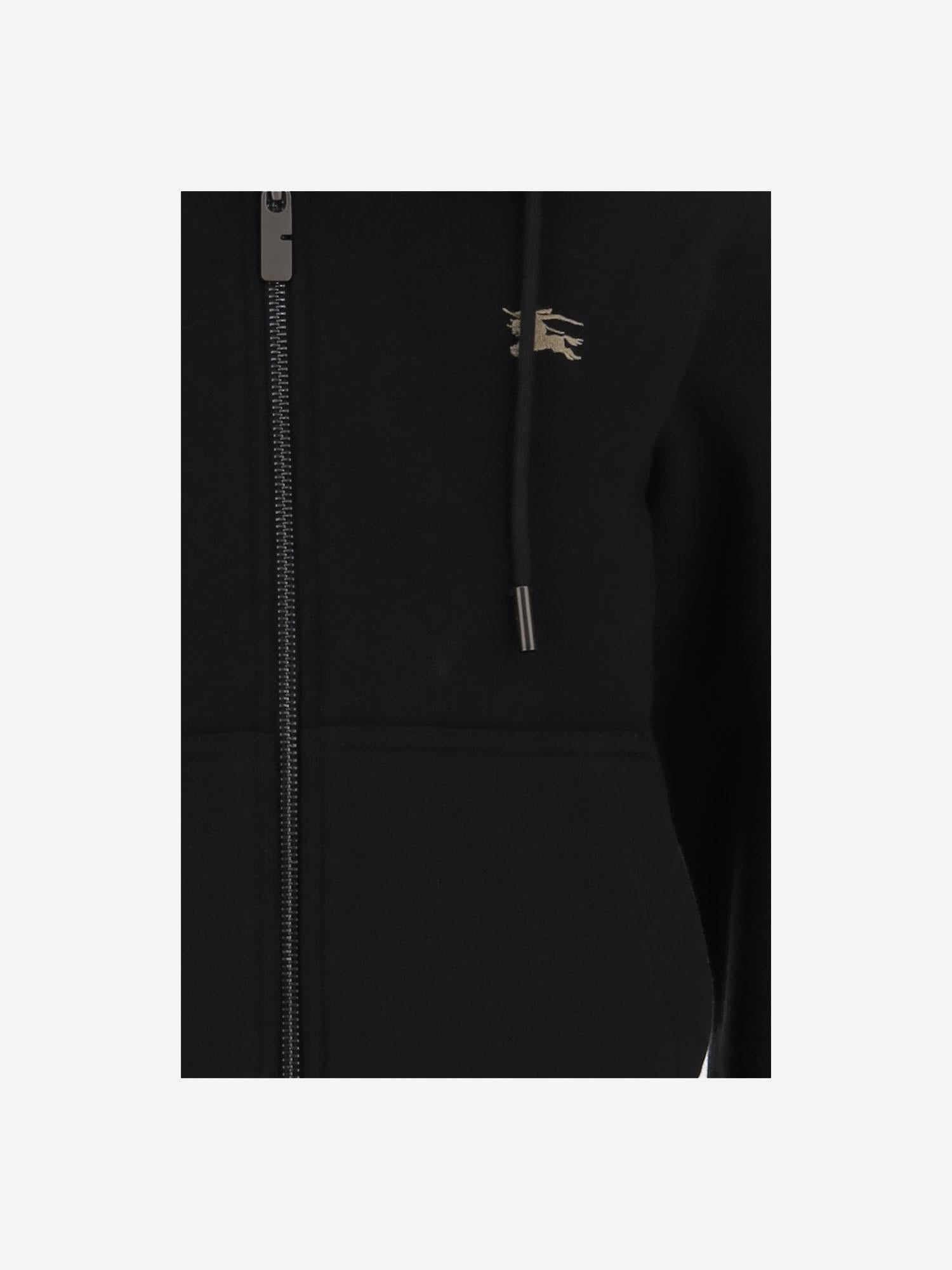 FELPA IN COTONE CON LOGO 8111669 BLACK BURBERRY