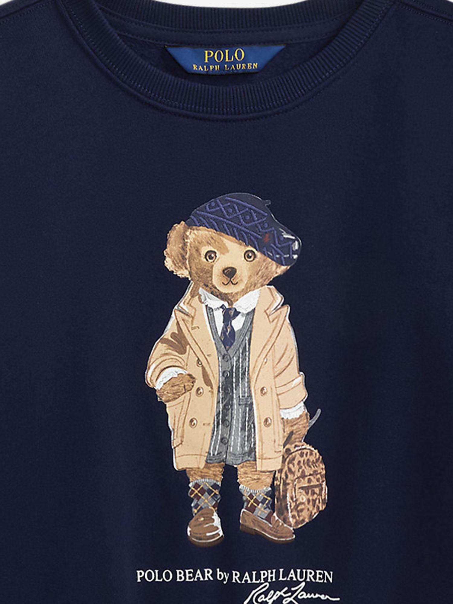 FELPA IN MISTO COTONE CON STAMPA POLO BEAR 312979037 001 POLO RALPH LAUREN KIDS