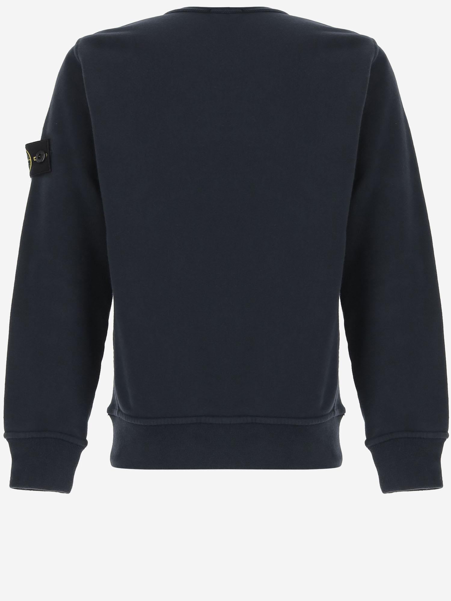 FELPA IN COTONE STRETCH CON LOGO 6100001 S0A20V0020 STONE ISLAND KIDS