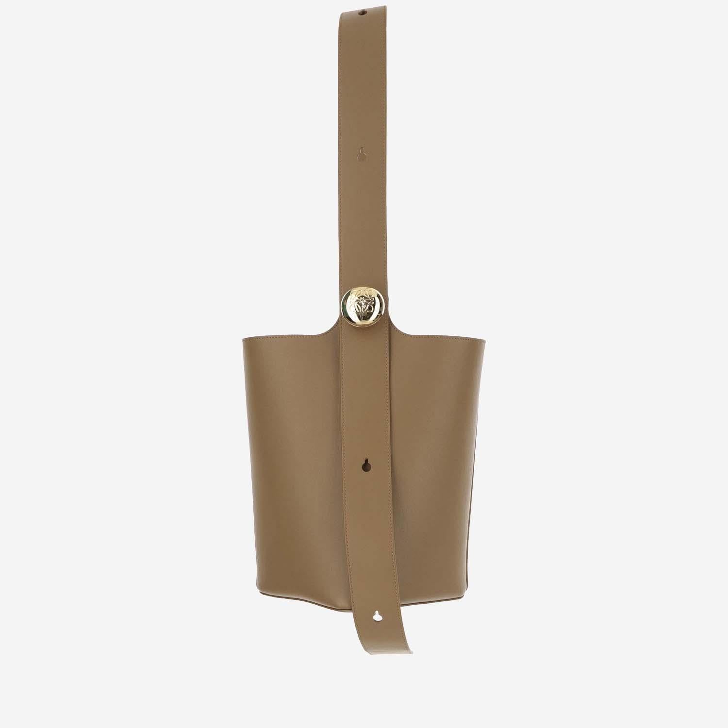 BORSA MEDIA PEBBLE BUCKET IN MORBIDA PELLE DI VITELLO AANBBBWX01 3980 LOEWE