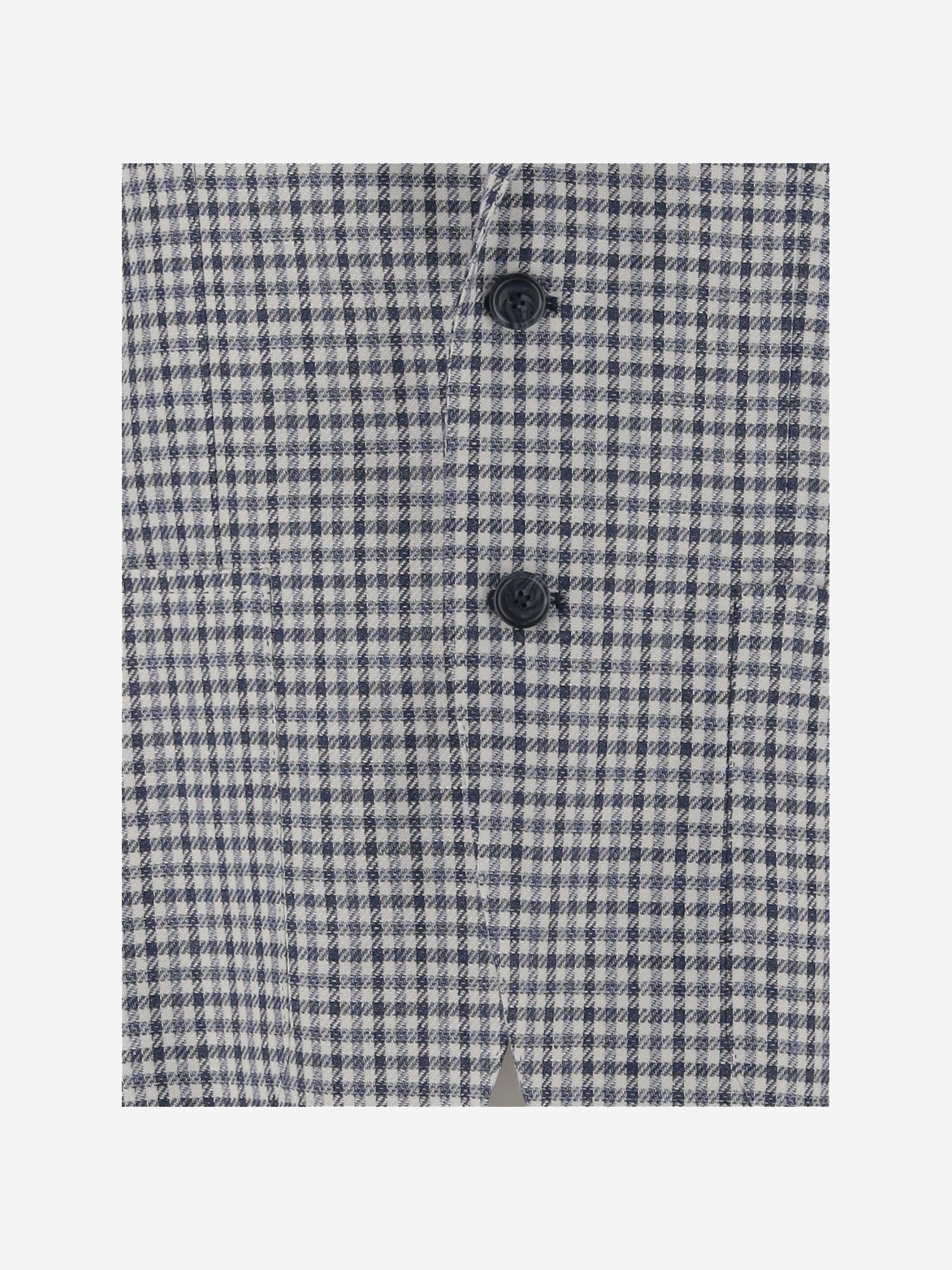 GIACCA MONOPETTO IN MISTO LINO CON MOTIVO CHECK 1SMC22K 340303EI887 TAGLIATORE