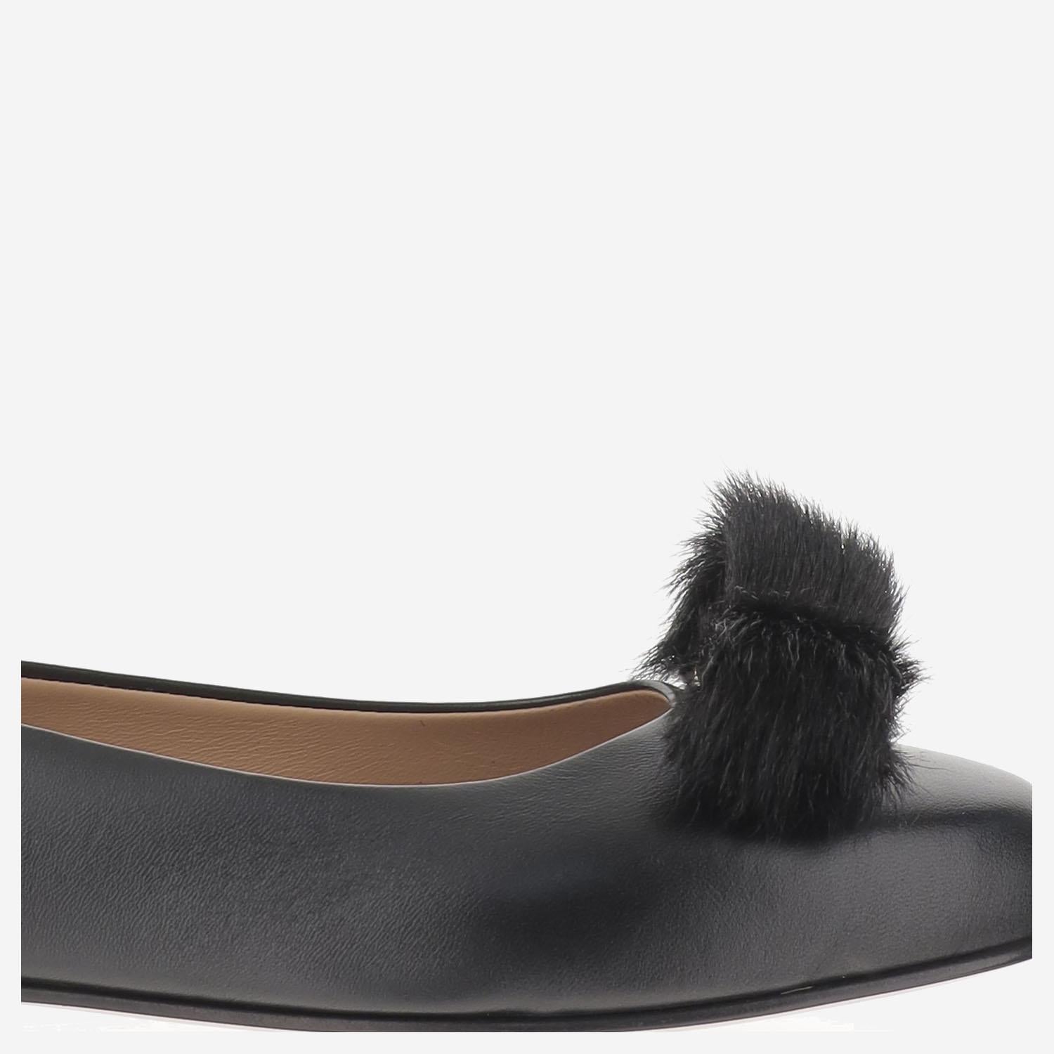 Ballerine fiocco in pelle 01K911 001NEROBISCOTTO SALVATORE FERRAGAMO