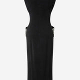 ABITO IN VISOCSA STRETCH CON RICAMO GIOIELLO 105753 A2Q2Z99 PINKO