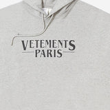 FELPA IN MISTO COTONE CON STAMPA VETEMENTS PARIS UE54HD500G GREYMELANGE VETEMENTS