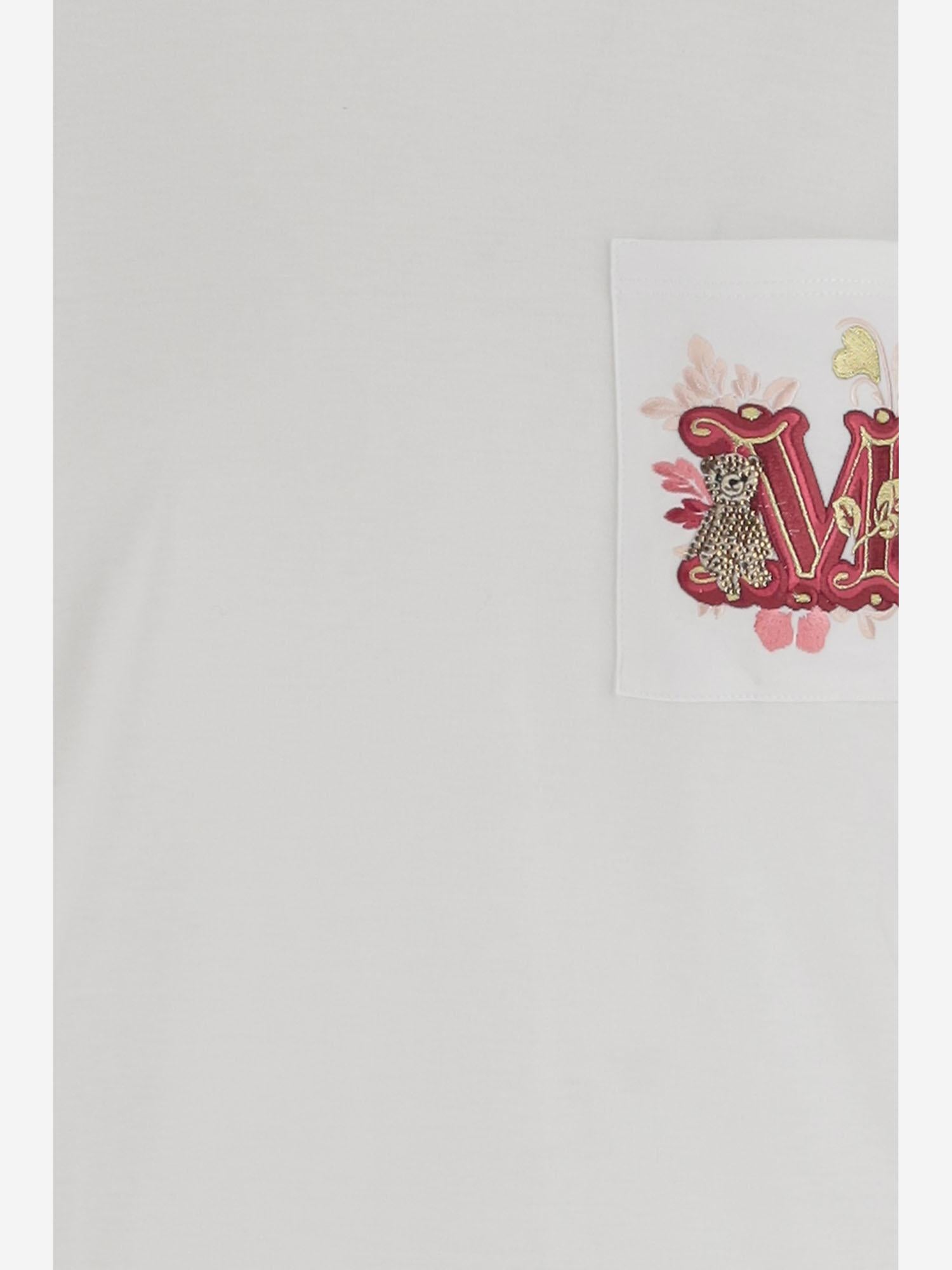 T-SHIRT IN JERSEY DI COTONE CON LOGO NUNZIO 004 MAX MARA