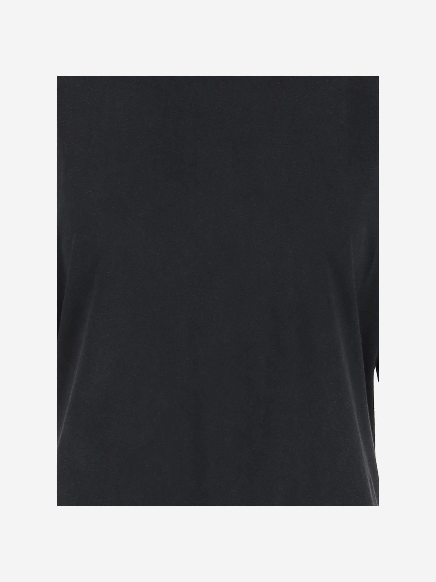 T-SHIRT NERA IN COTONE 831584 TSVC11041 BALENCIAGA