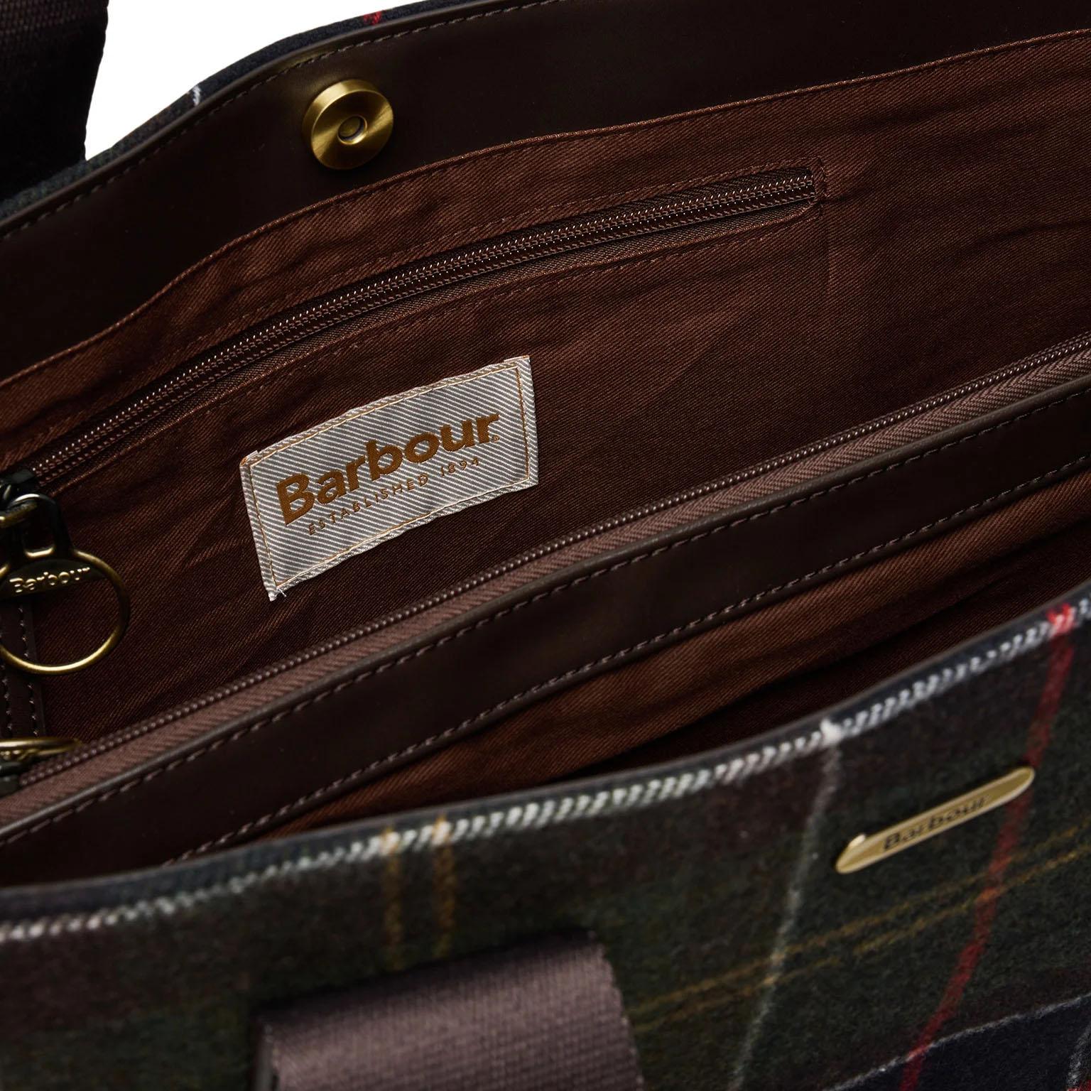 BORSA TOTE TURNBERRY IN MISTO LANA CON MOTIVO CHECK LBA0424 OL91 BARBOUR
