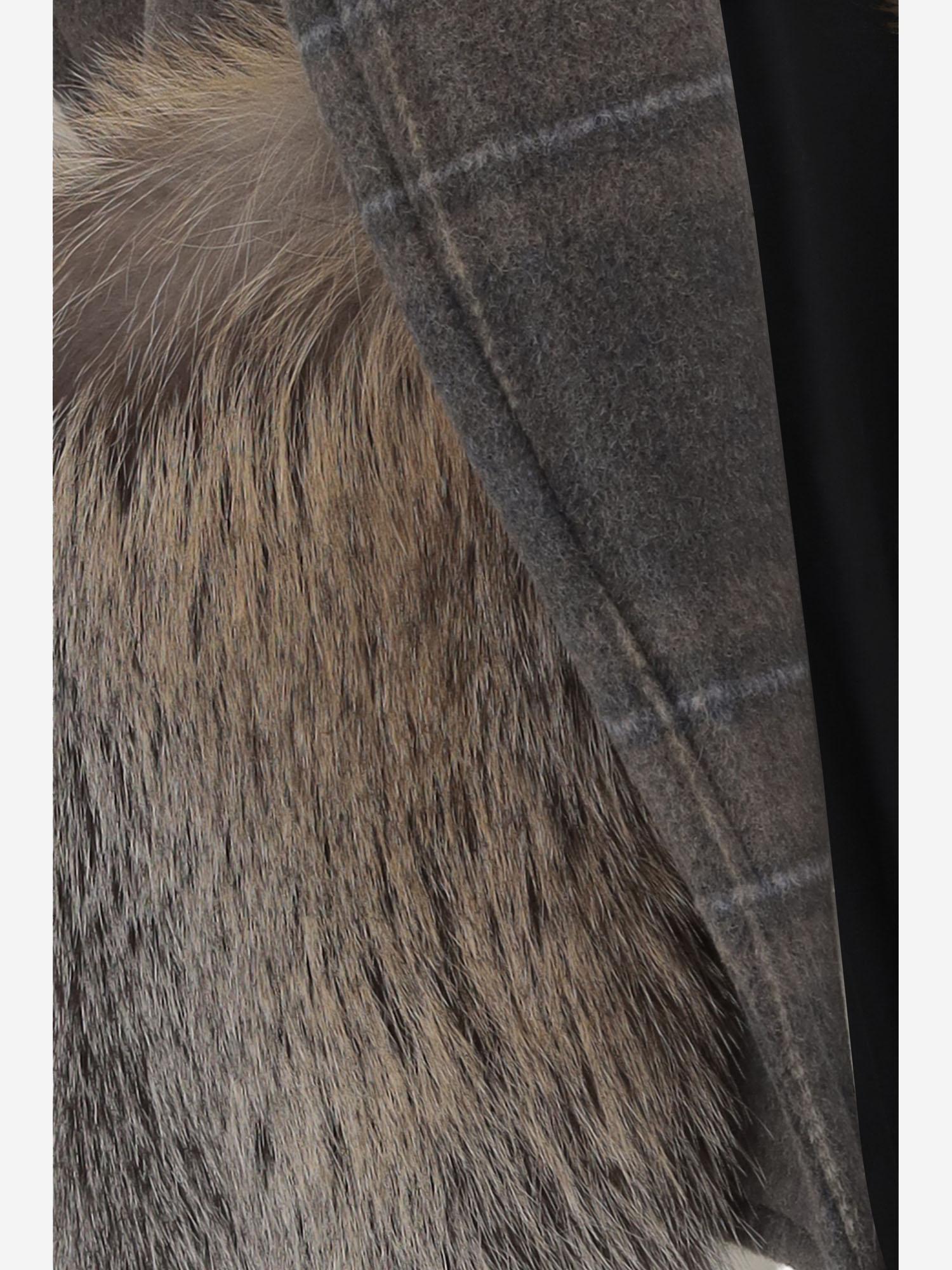 GILET IN MISTO ALPACA E LANA CON PELLICCIA 25021 400VARSTORM BLANCHA