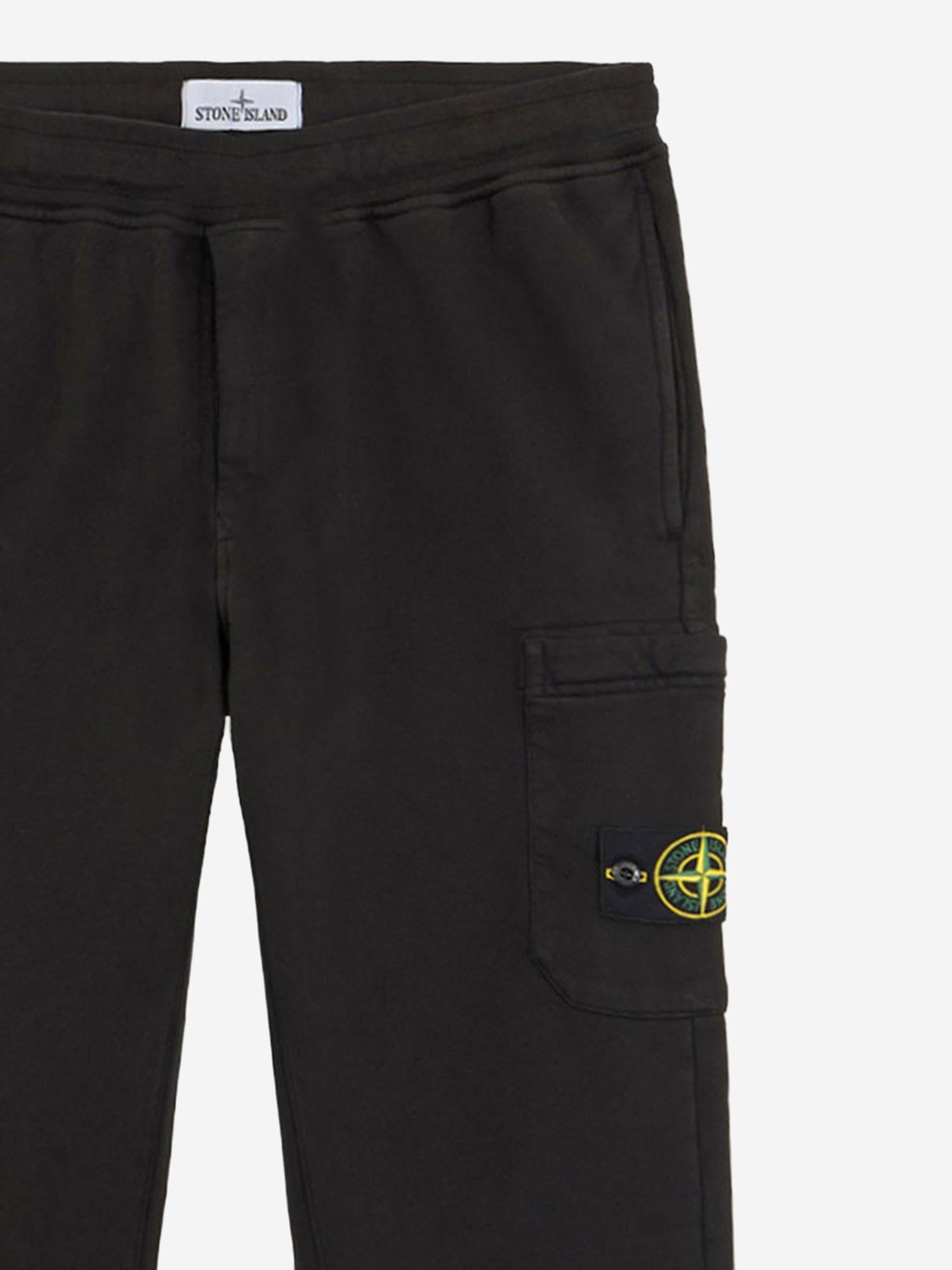 PANTALONI IN COTONE CON LOGO 6200001 S0A20V0029 STONE ISLAND KIDS